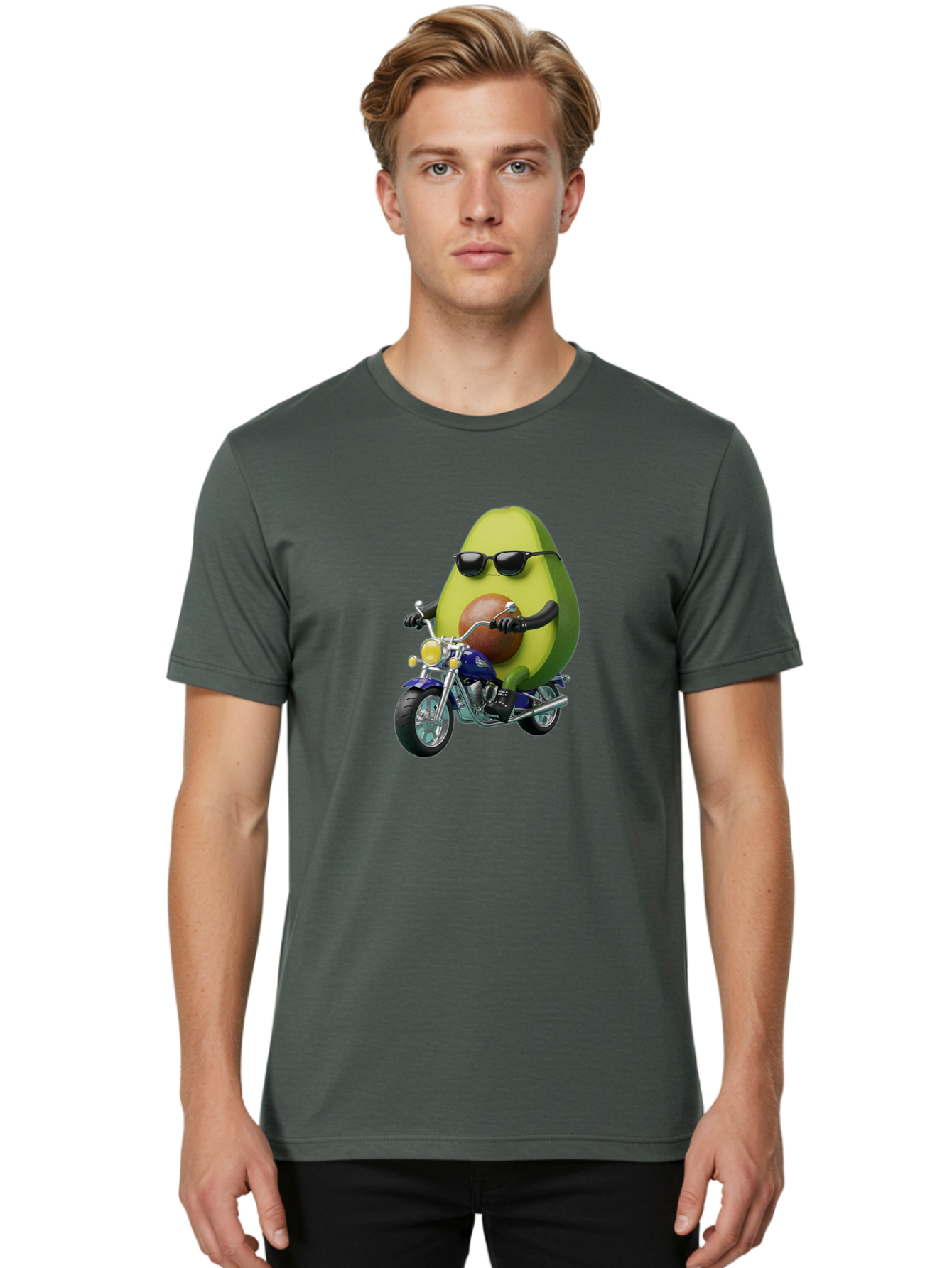 Avocado-Riding-Motorcycle Men'S Graphic Tee, 100% Cotton, Comfortable Casual Summer Wear, Machine Washable, Vintage Camera, Old Camera, Antique Camera, Black Camera, Classic Photography, Photography Equipment, Nostalgic Device, Film Camera, Baj984 22
