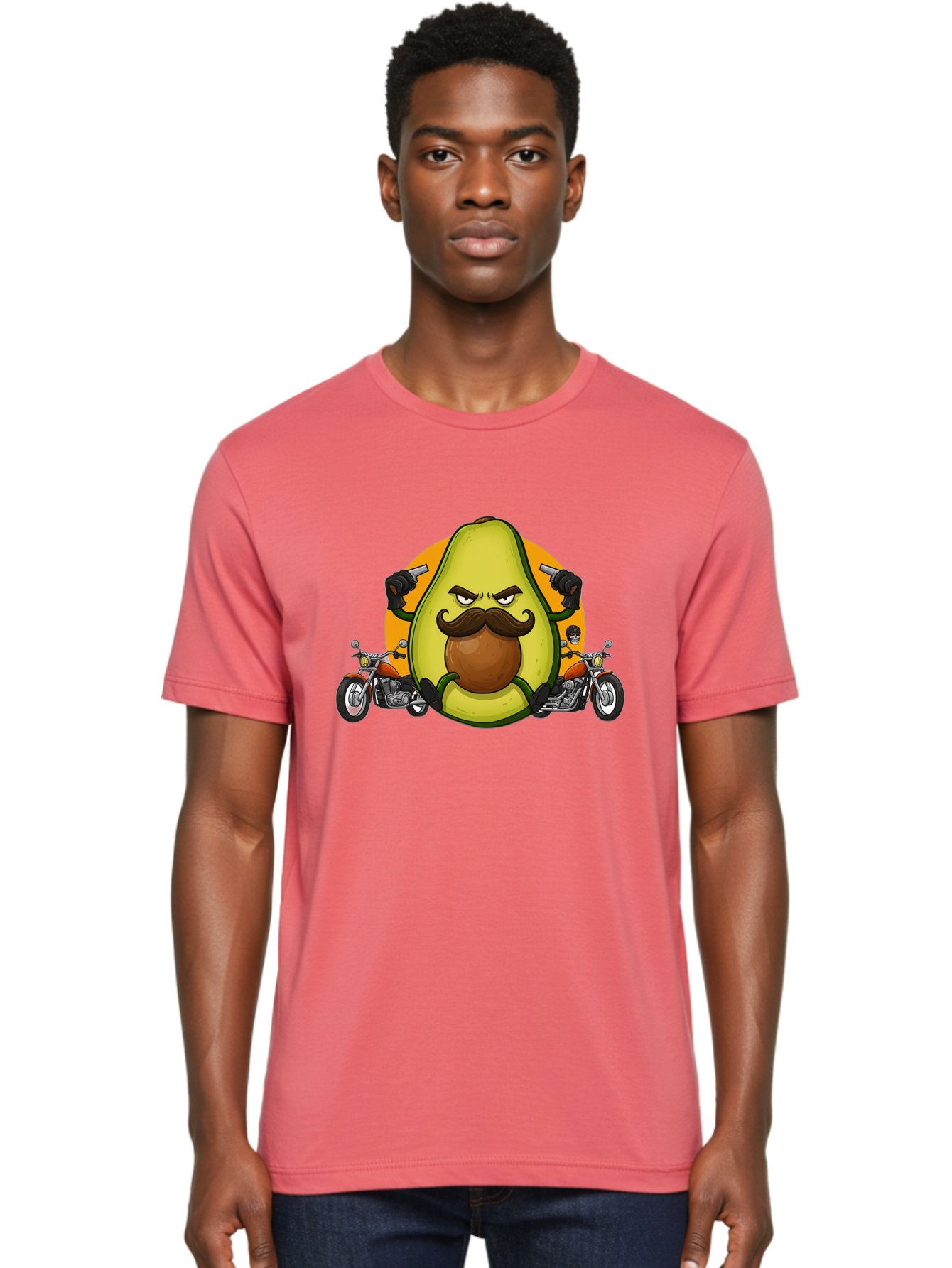 Avocado-With-Mustache Men'S Graphic Tee, 100% Cotton, Comfortable Casual Summer Wear, Machine Washable, Vintage Camera, Old Camera, Antique Camera, Black Camera, Classic Photography, Photography Equipment, Nostalgic Device, Film Camera, Baj985 6