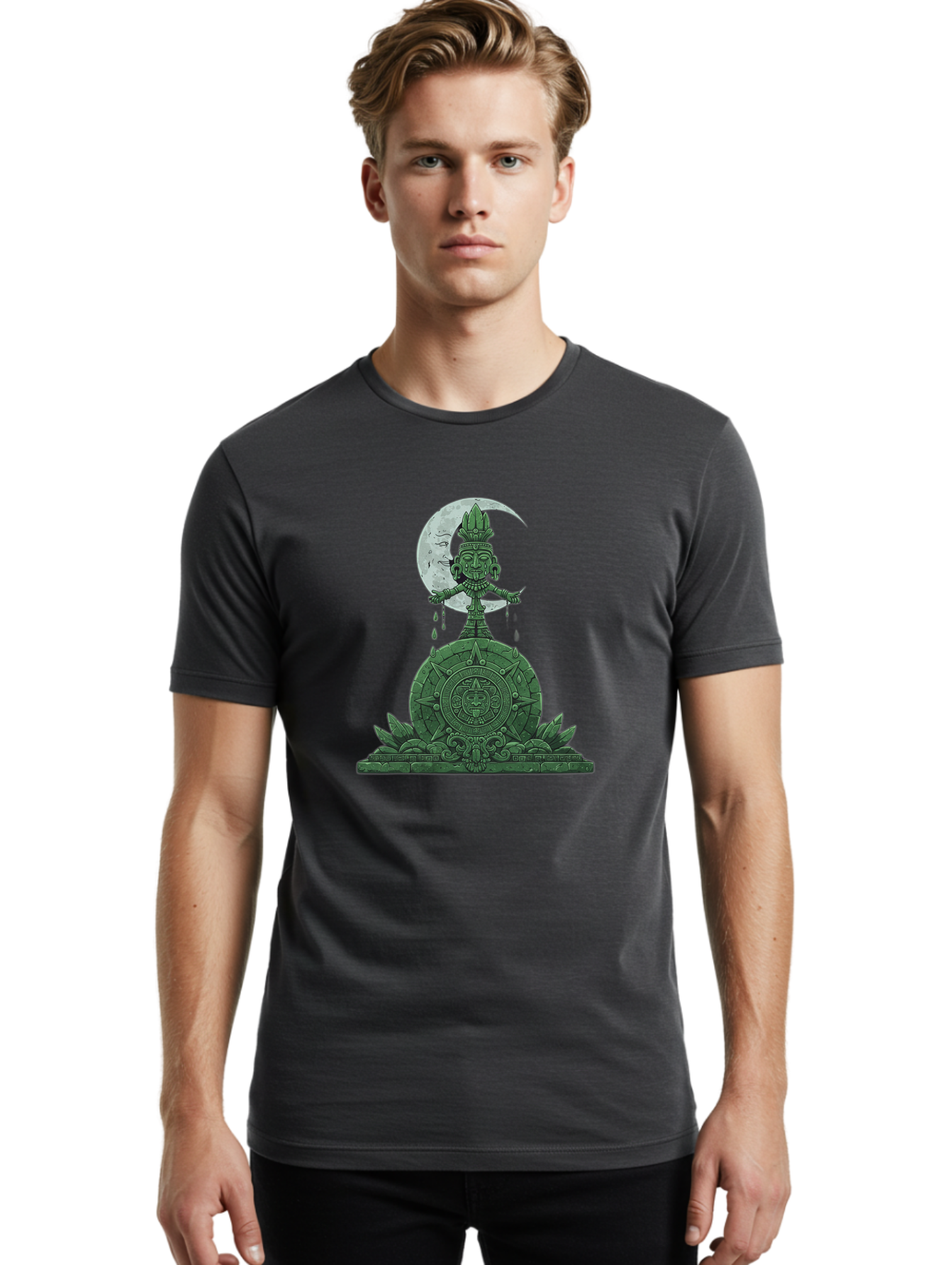 Aztec-Calendar-Statue Men'S Graphic Tee, 100% Cotton, Comfortable Casual Summer Wear, Machine Washable, Vintage Camera, Old Camera, Antique Camera, Black Camera, Classic Photography, Photography Equipment, Nostalgic Device, Film Camera, Baj988 24