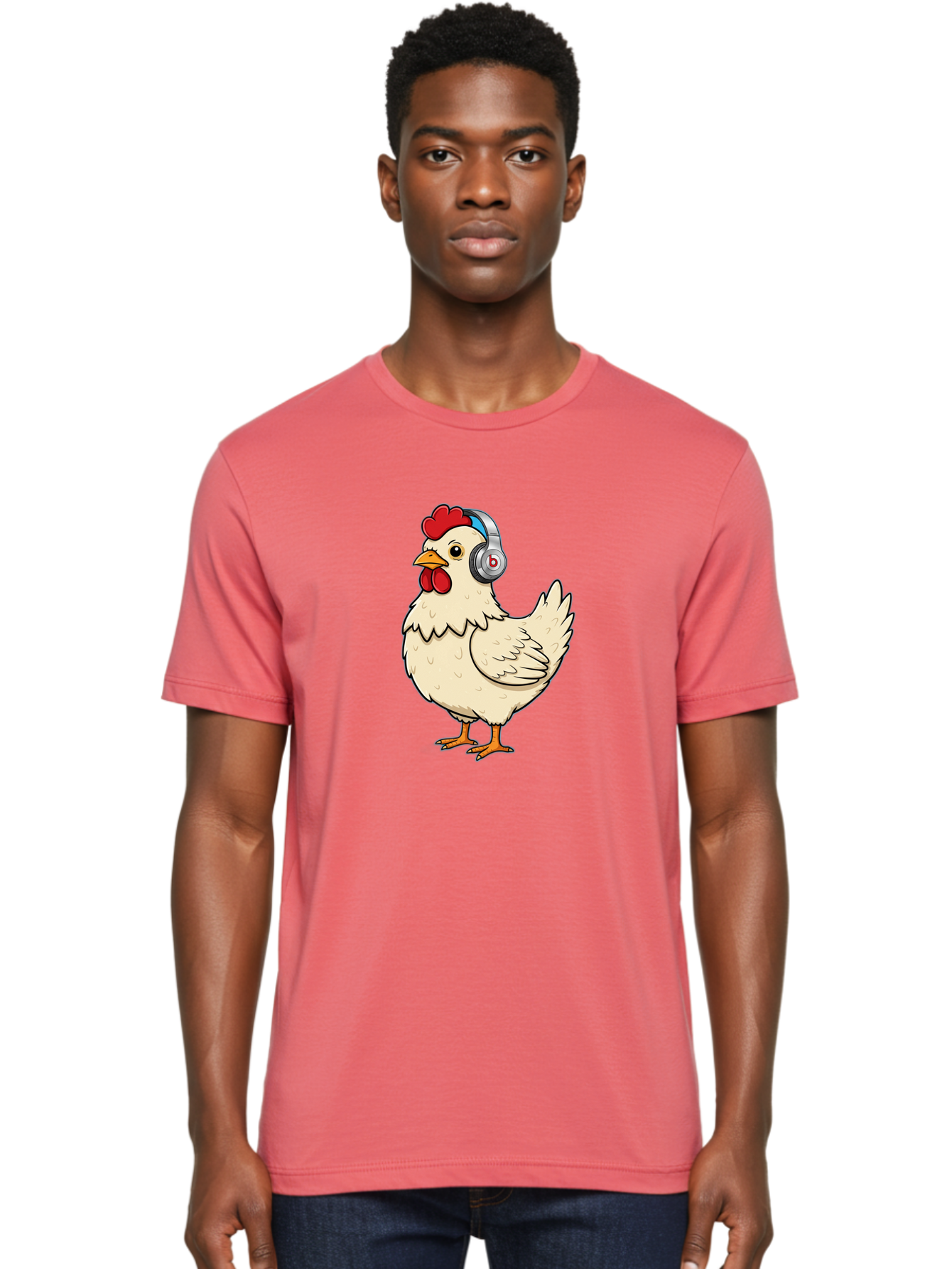 B-Headphones-Chicken Men'S Graphic Tee, 100% Cotton, Comfortable Casual Summer Wear, Machine Washable, Vintage Camera, Old Camera, Antique Camera, Black Camera, Classic Photography, Photography Equipment, Nostalgic Device, Film Camera, Baj990 4