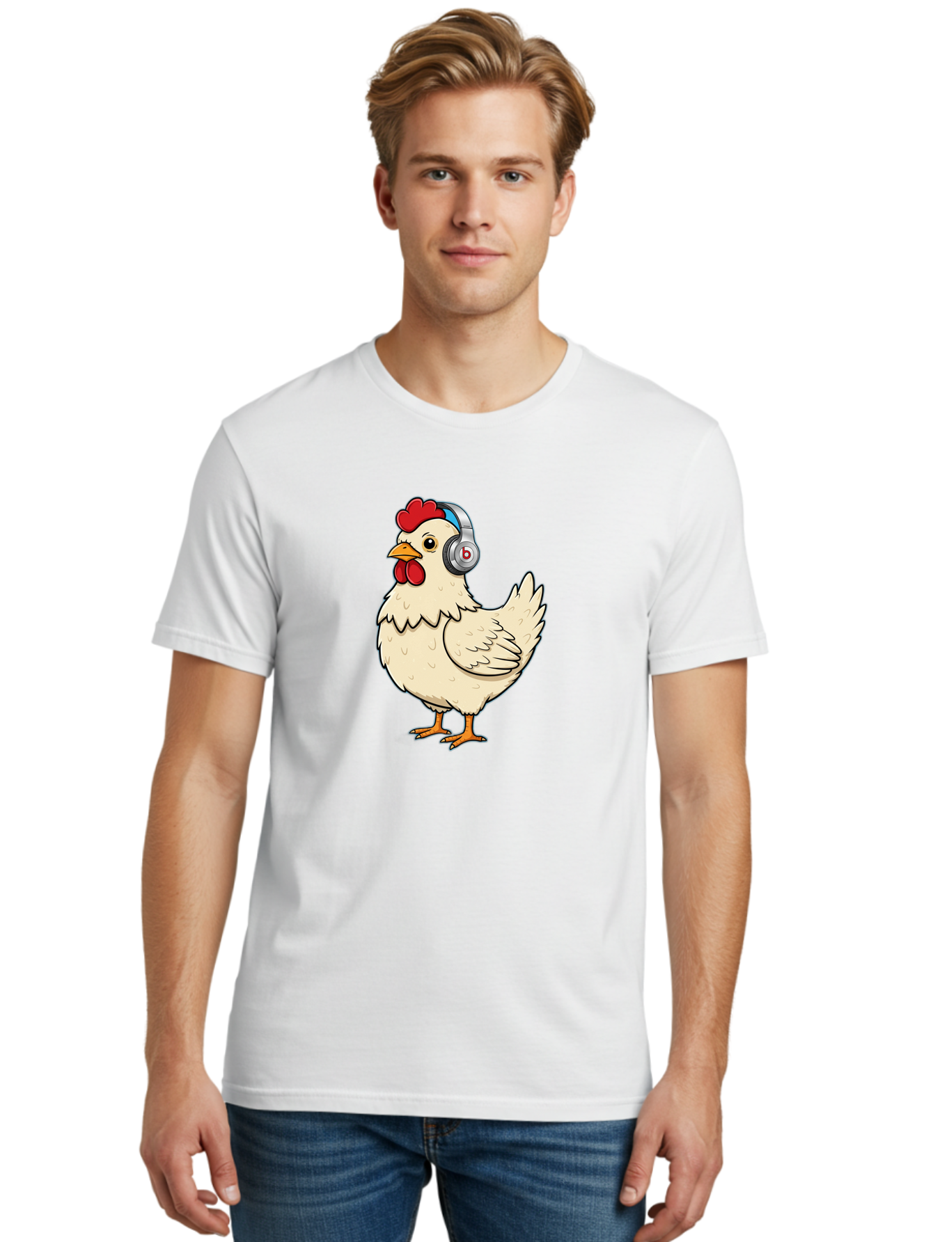 B-Headphones-Chicken Men'S Graphic Tee, 100% Cotton, Comfortable Casual Summer Wear, Machine Washable, Vintage Camera, Old Camera, Antique Camera, Black Camera, Classic Photography, Photography Equipment, Nostalgic Device, Film Camera, Baj990 12