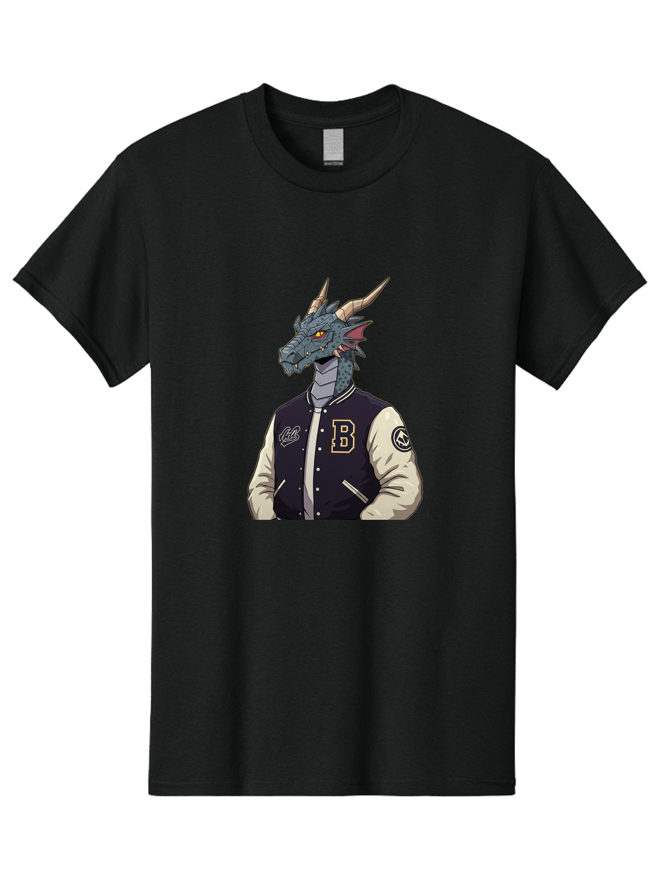 B-Letter-Jacket-Dragon Men'S Graphic Tee, 100% Cotton, Comfortable Casual Summer Wear, Machine Washable, Vintage Camera, Old Camera, Antique Camera, Black Camera, Classic Photography, Photography Equipment, Nostalgic Device, Film Camera, Baj992 13