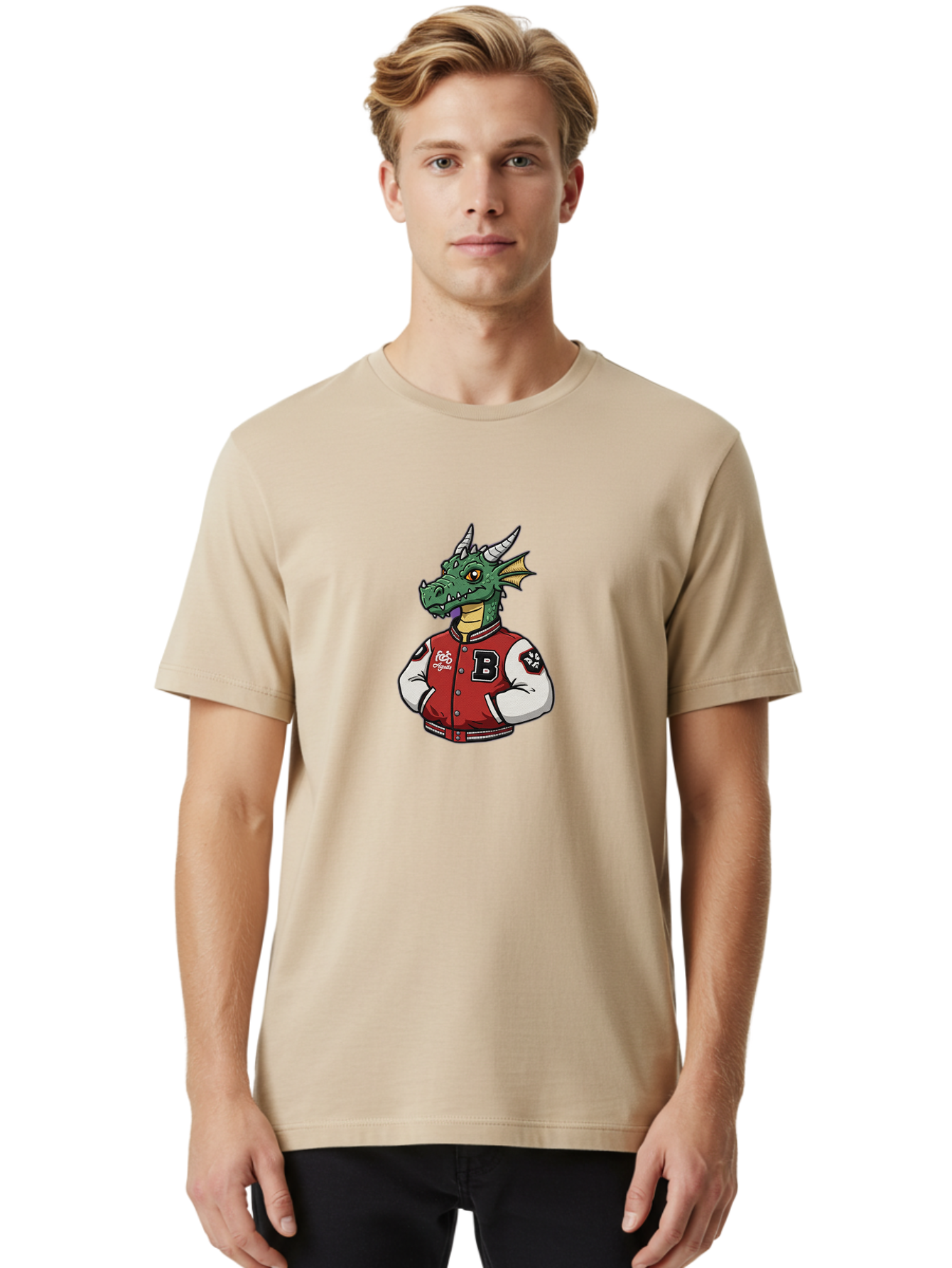 B-Letterman-Dragon Men'S Graphic Tee, 100% Cotton, Comfortable Casual Summer Wear, Machine Washable, Vintage Camera, Old Camera, Antique Camera, Black Camera, Classic Photography, Photography Equipment, Nostalgic Device, Film Camera, Baj994 22