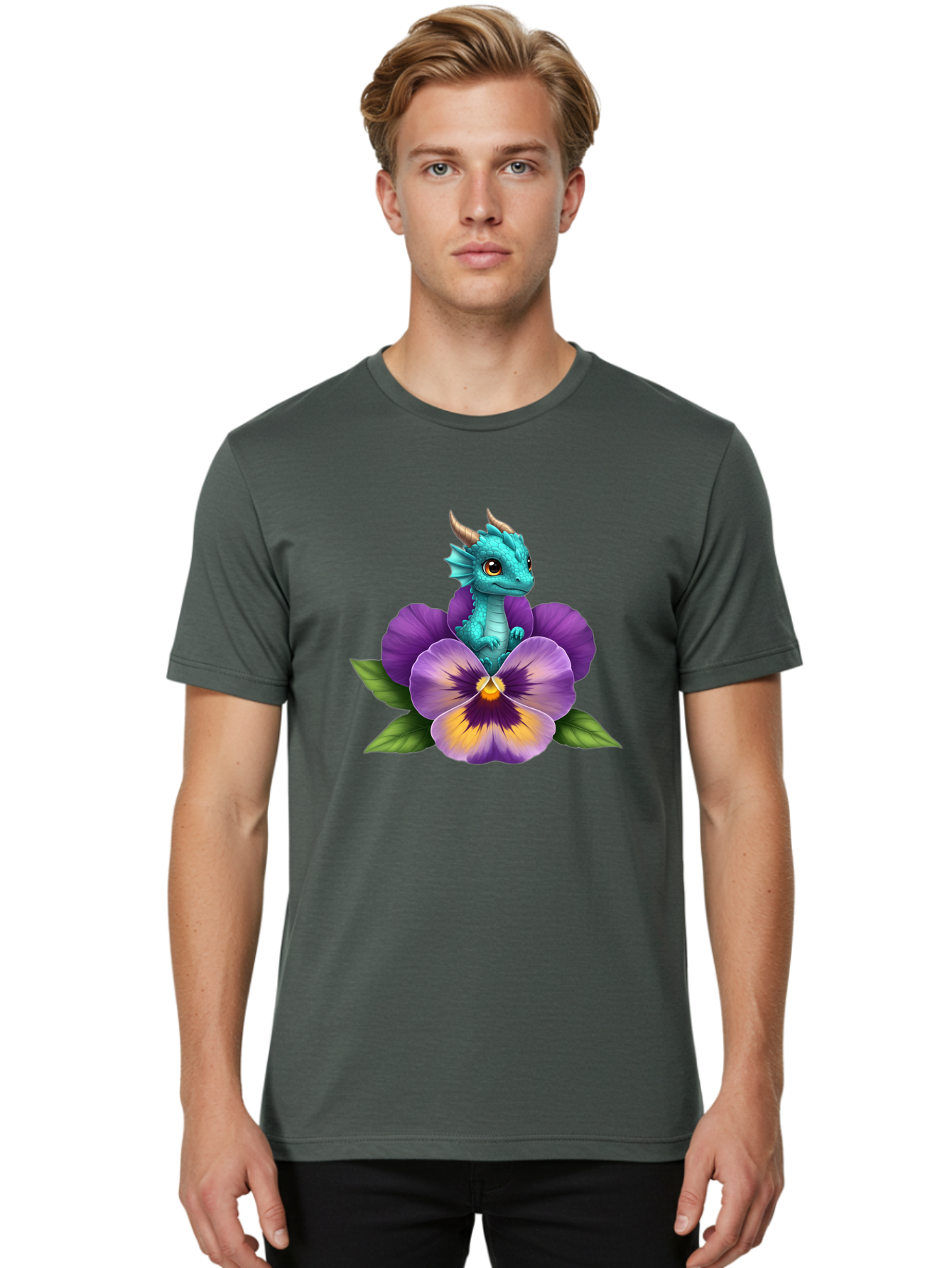 Baby-Dragon-On-Purple-Flower Men'S Graphic Tee, 100% Cotton, Comfortable Casual Summer Wear, Machine Washable, Vintage Camera, Old Camera, Antique Camera, Black Camera, Classic Photography, Photography Equipment, Nostalgic Device, Film Camera, Baj999 16