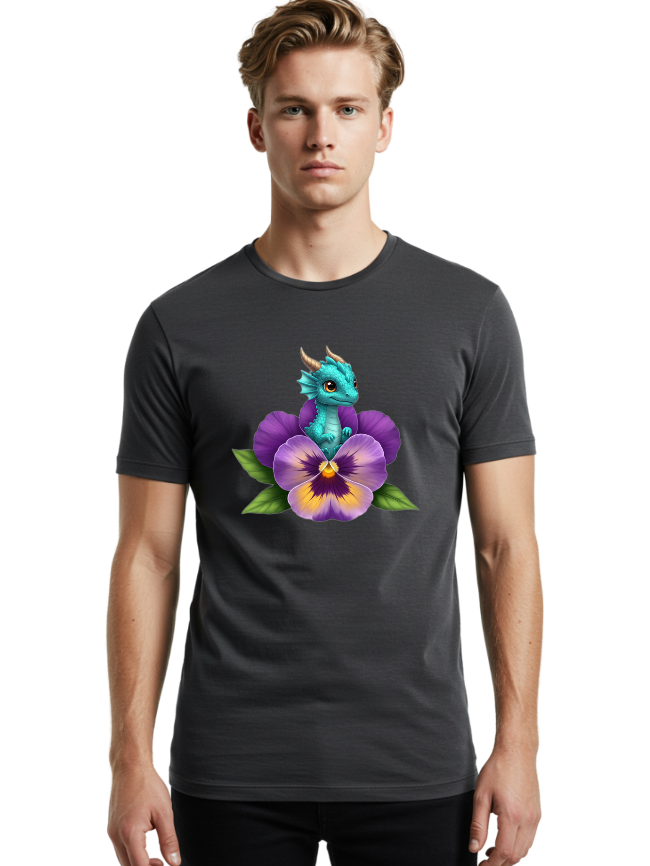 Baby-Dragon-On-Purple-Flower Men'S Graphic Tee, 100% Cotton, Comfortable Casual Summer Wear, Machine Washable, Vintage Camera, Old Camera, Antique Camera, Black Camera, Classic Photography, Photography Equipment, Nostalgic Device, Film Camera, Baj999 4