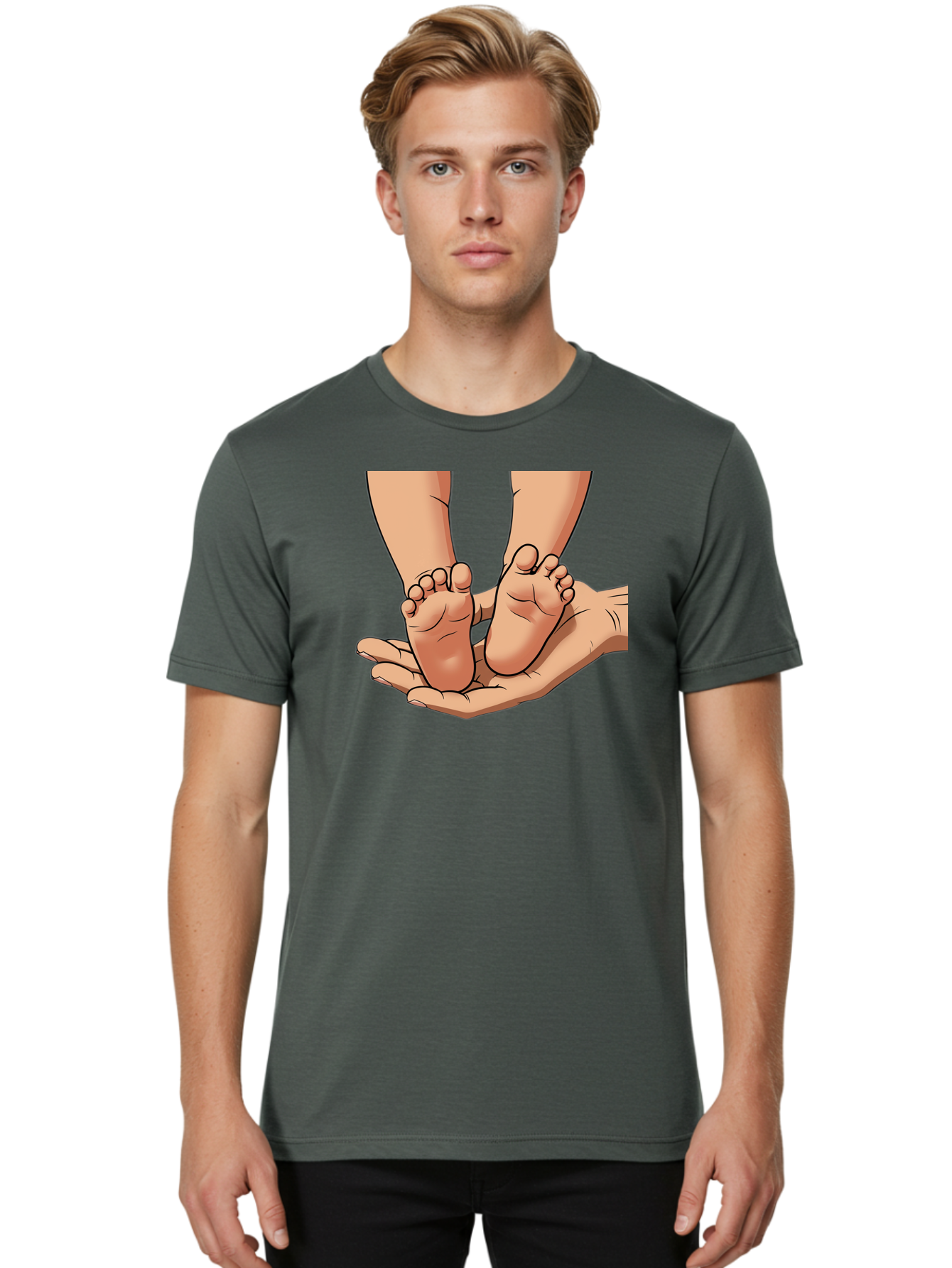 Baby-Feet-2 Men'S Graphic Tee, 100% Cotton, Comfortable Casual Summer Wear, Machine Washable, Vintage Camera, Old Camera, Antique Camera, Black Camera, Classic Photography, Photography Equipment, Nostalgic Device, Film Camera, Camera Art Bak002 23