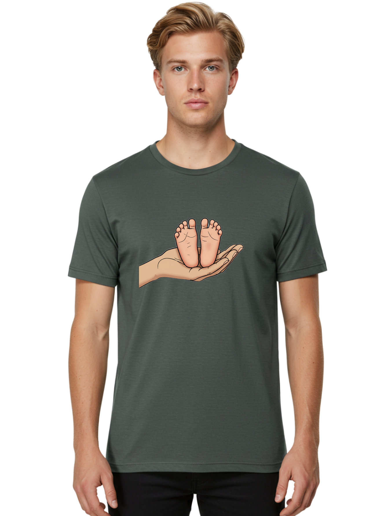 Baby-Feet-3 Men'S Graphic Tee, 100% Cotton, Comfortable Casual Summer Wear, Machine Washable, Vintage Camera, Old Camera, Antique Camera, Black Camera, Classic Photography, Photography Equipment, Nostalgic Device, Film Camera, Camera Art Bak003 16