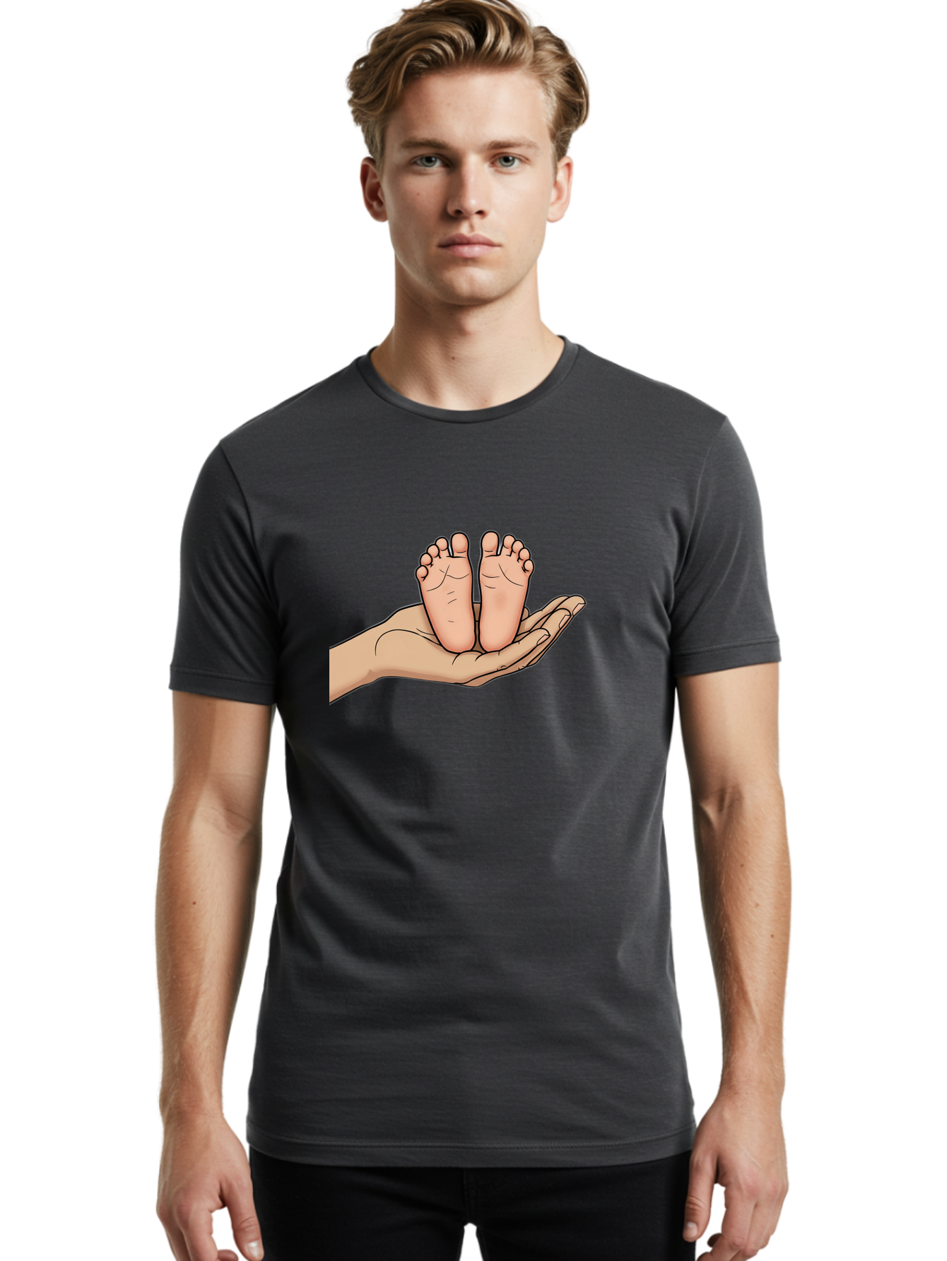 Baby-Feet-3 Men'S Graphic Tee, 100% Cotton, Comfortable Casual Summer Wear, Machine Washable, Vintage Camera, Old Camera, Antique Camera, Black Camera, Classic Photography, Photography Equipment, Nostalgic Device, Film Camera, Camera Art Bak003 25