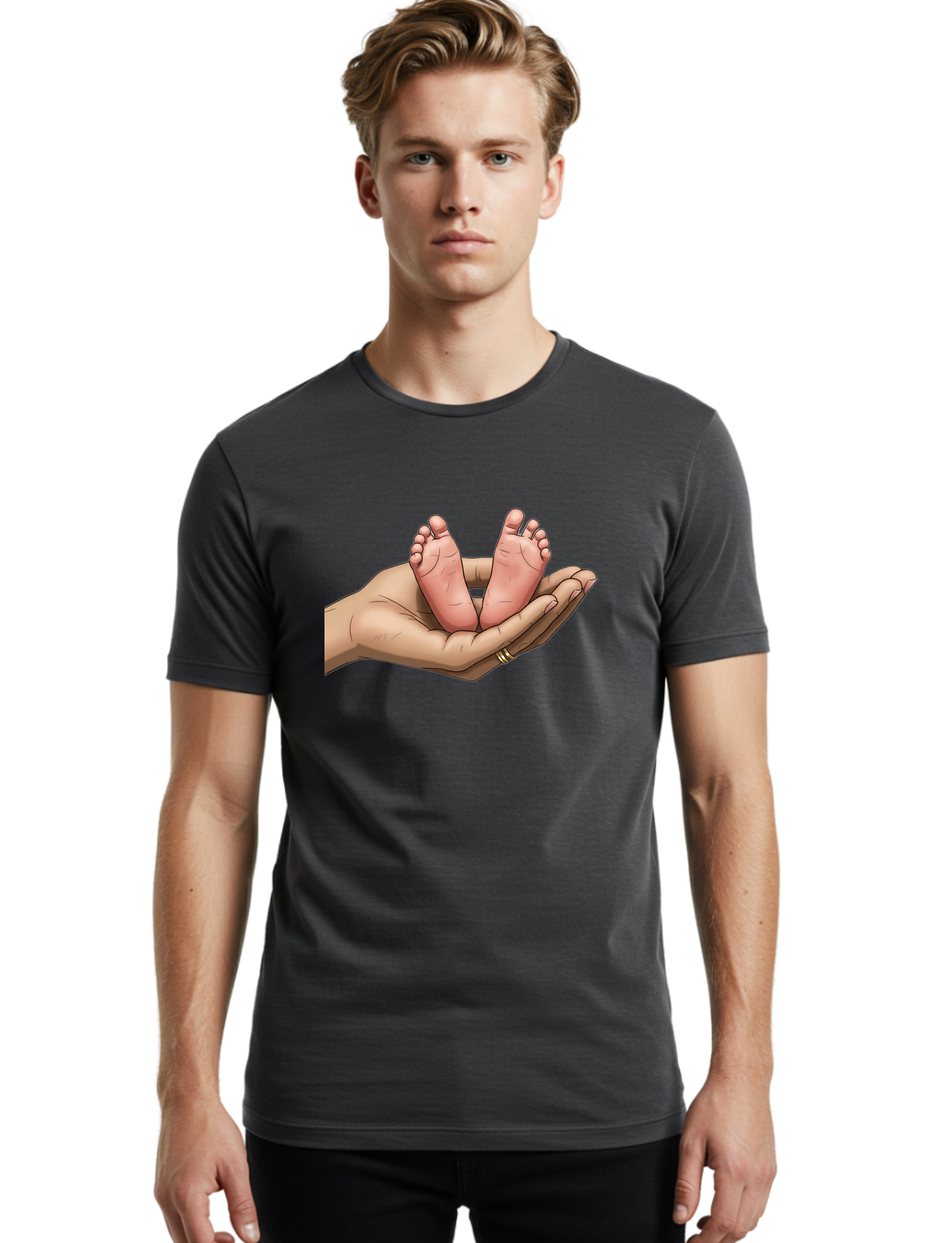 Baby-Feet-4 Men'S Graphic Tee, 100% Cotton, Comfortable Casual Summer Wear, Machine Washable, Vintage Camera, Old Camera, Antique Camera, Black Camera, Classic Photography, Photography Equipment, Nostalgic Device, Film Camera, Camera Art Bak004 29