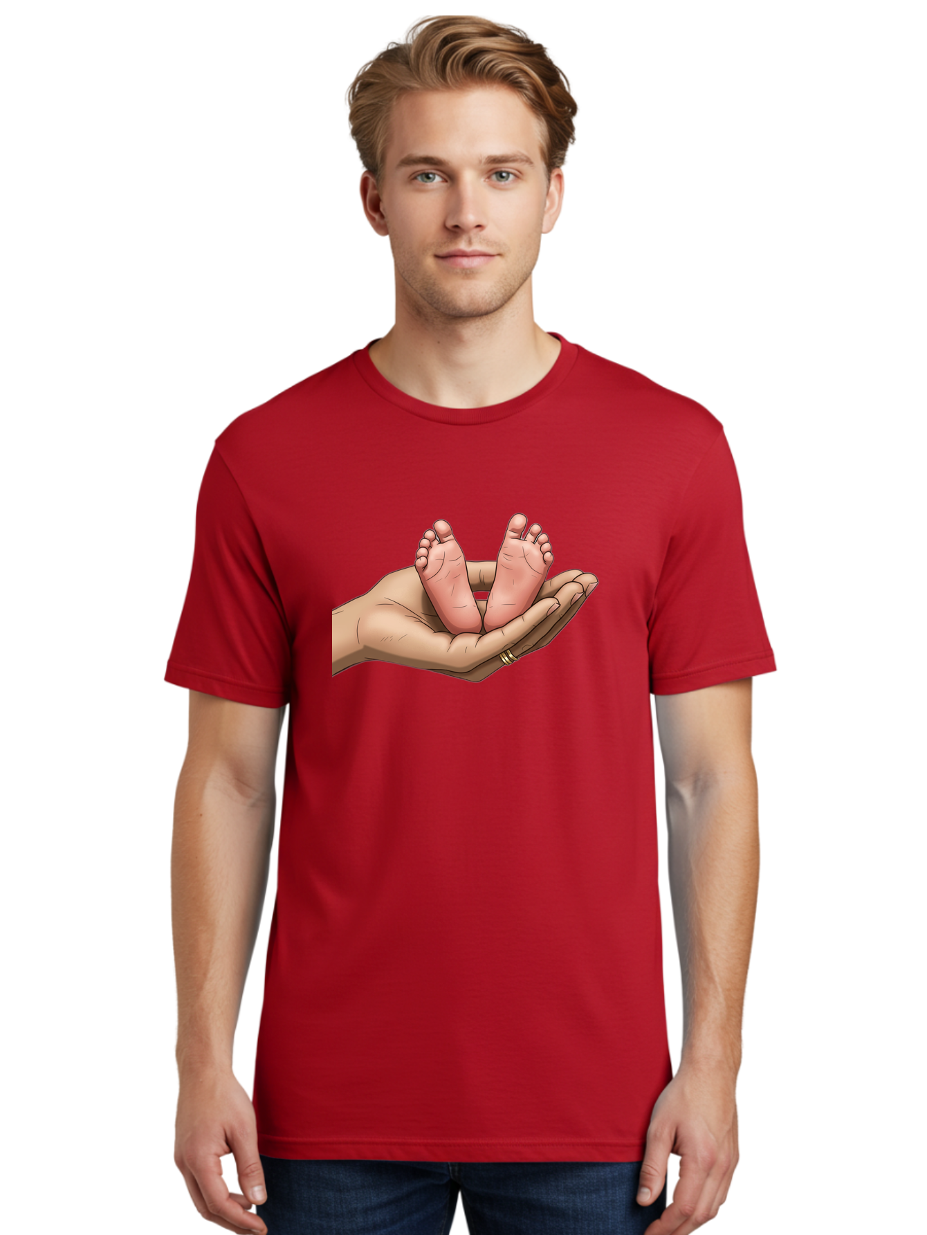 Baby-Feet-4 Men'S Graphic Tee, 100% Cotton, Comfortable Casual Summer Wear, Machine Washable, Vintage Camera, Old Camera, Antique Camera, Black Camera, Classic Photography, Photography Equipment, Nostalgic Device, Film Camera, Camera Art Bak004 24