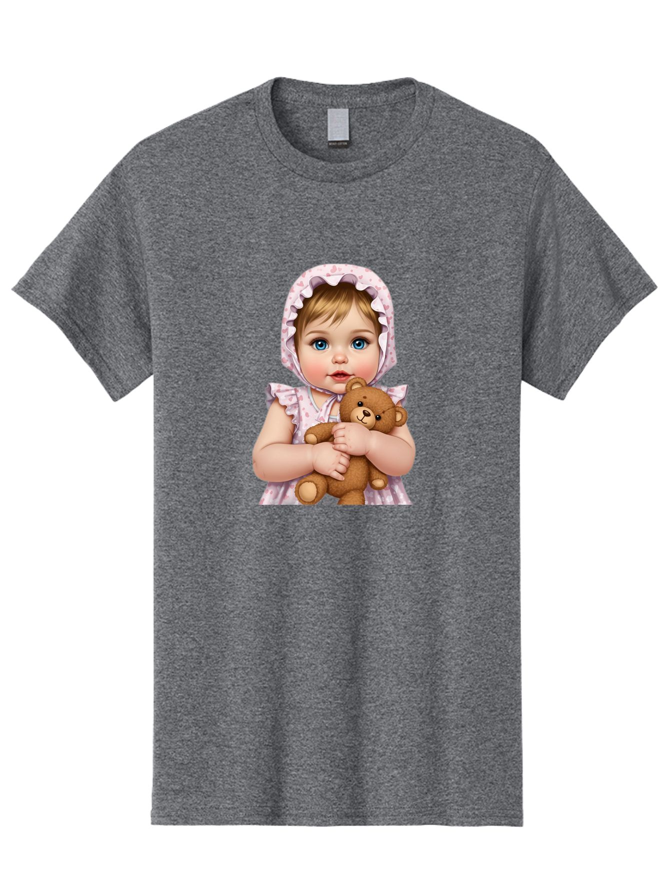 Baby-Girl-Hugging-Teddy Men'S Graphic Tee, 100% Cotton, Comfortable Casual Summer Wear, Machine Washable, Vintage Camera, Old Camera, Antique Camera, Black Camera, Classic Photography, Photography Equipment, Nostalgic Device, Film Camera, Bak007 5