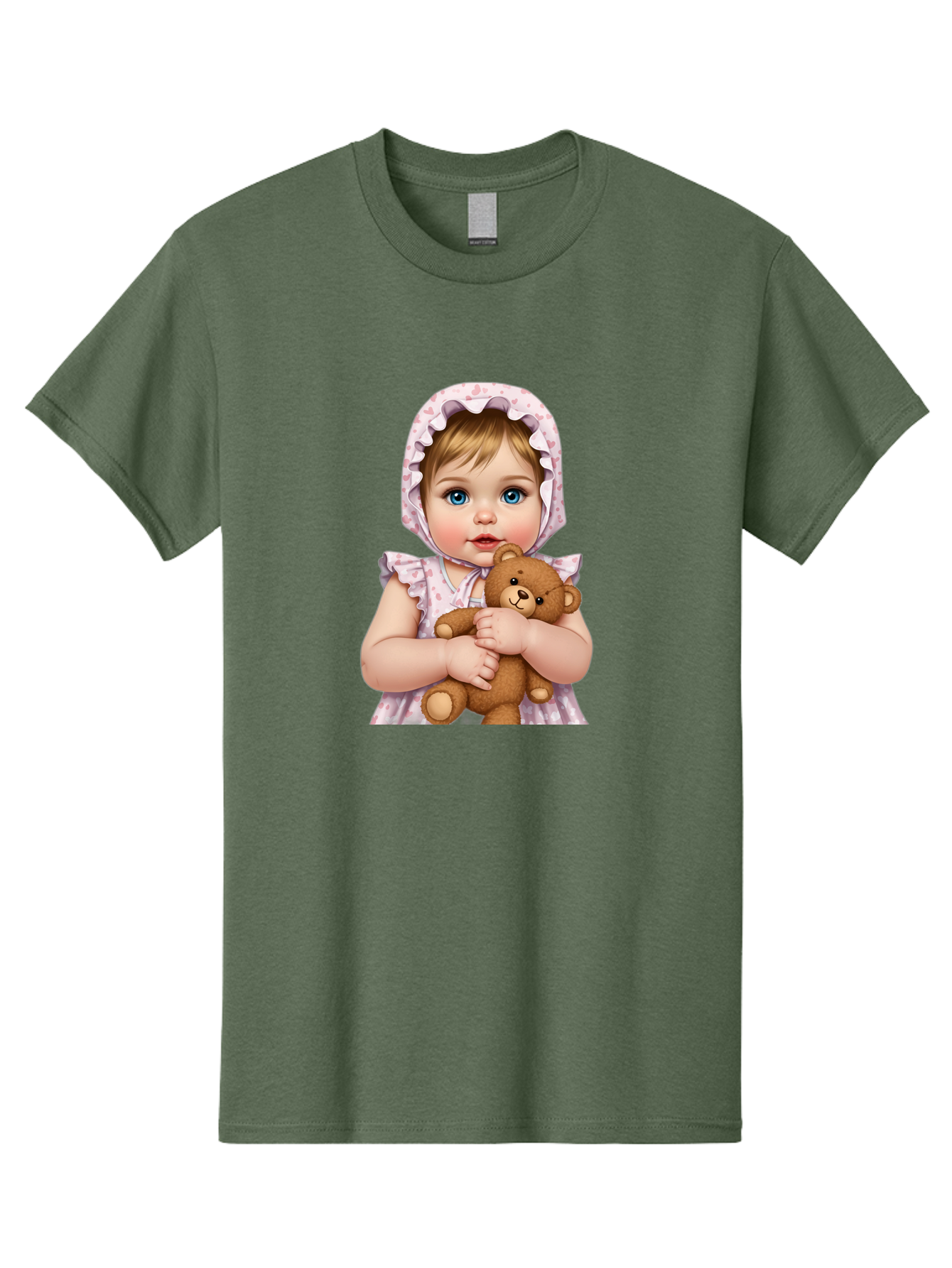 Baby-Girl-Hugging-Teddy Men'S Graphic Tee, 100% Cotton, Comfortable Casual Summer Wear, Machine Washable, Vintage Camera, Old Camera, Antique Camera, Black Camera, Classic Photography, Photography Equipment, Nostalgic Device, Film Camera, Bak007 15