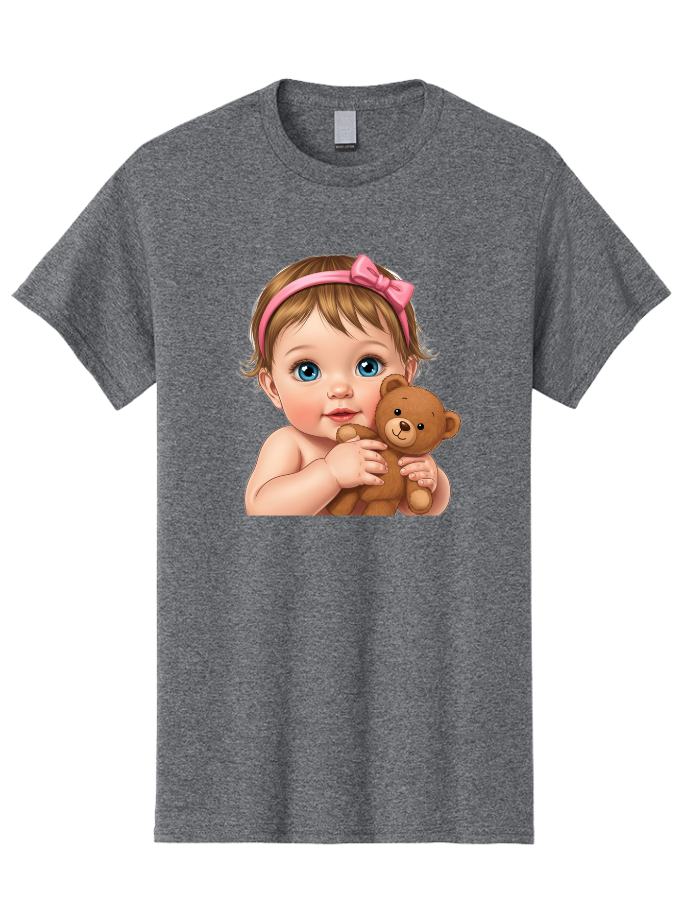 Baby-Girl-With-Teddy-1 Men'S Graphic Tee, 100% Cotton, Comfortable Casual Summer Wear, Machine Washable, Vintage Camera, Old Camera, Antique Camera, Black Camera, Classic Photography, Photography Equipment, Nostalgic Device, Film Camera, Bak008 11