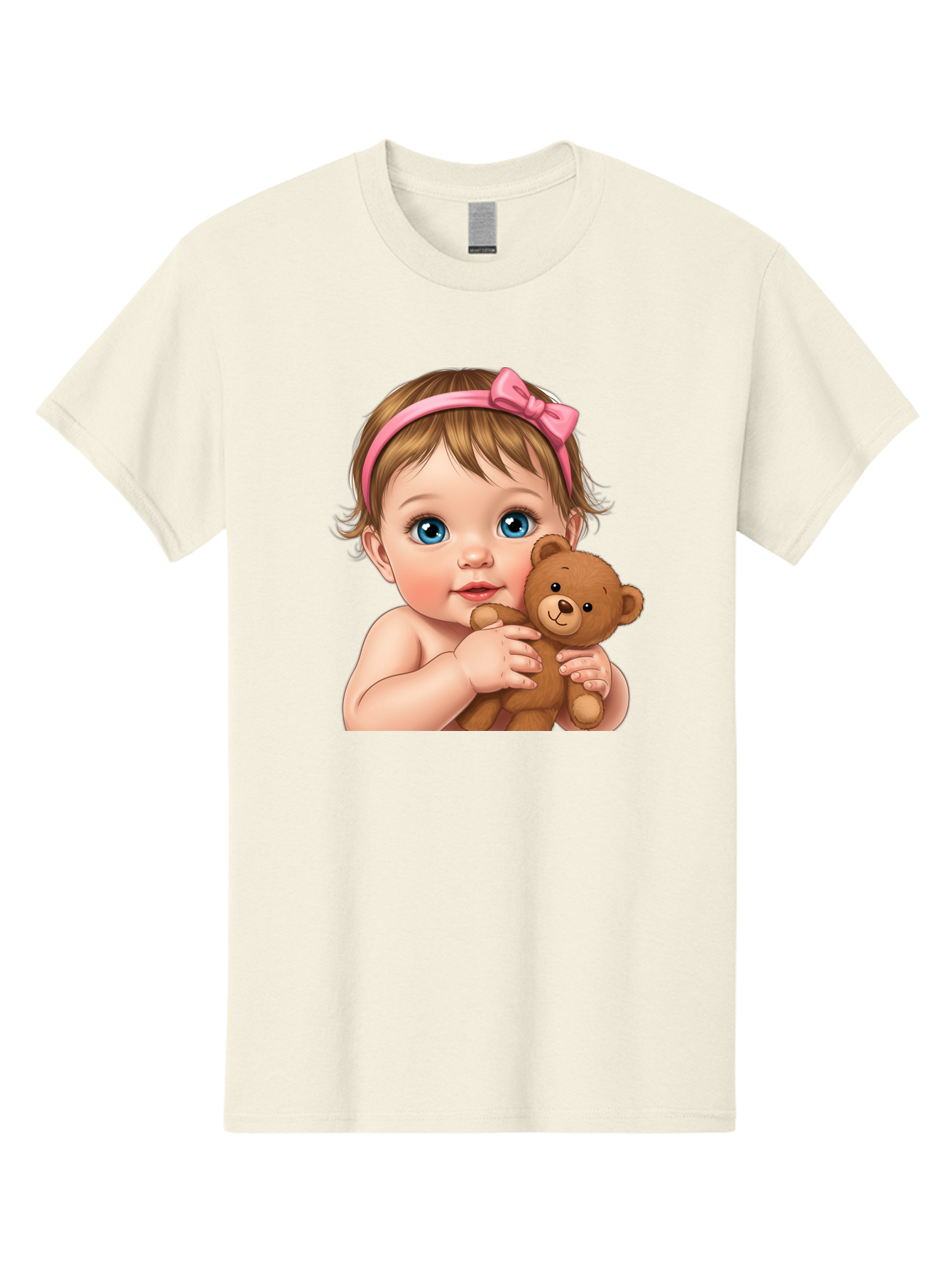 Baby-Girl-With-Teddy-1 Men'S Graphic Tee, 100% Cotton, Comfortable Casual Summer Wear, Machine Washable, Vintage Camera, Old Camera, Antique Camera, Black Camera, Classic Photography, Photography Equipment, Nostalgic Device, Film Camera, Bak008 3