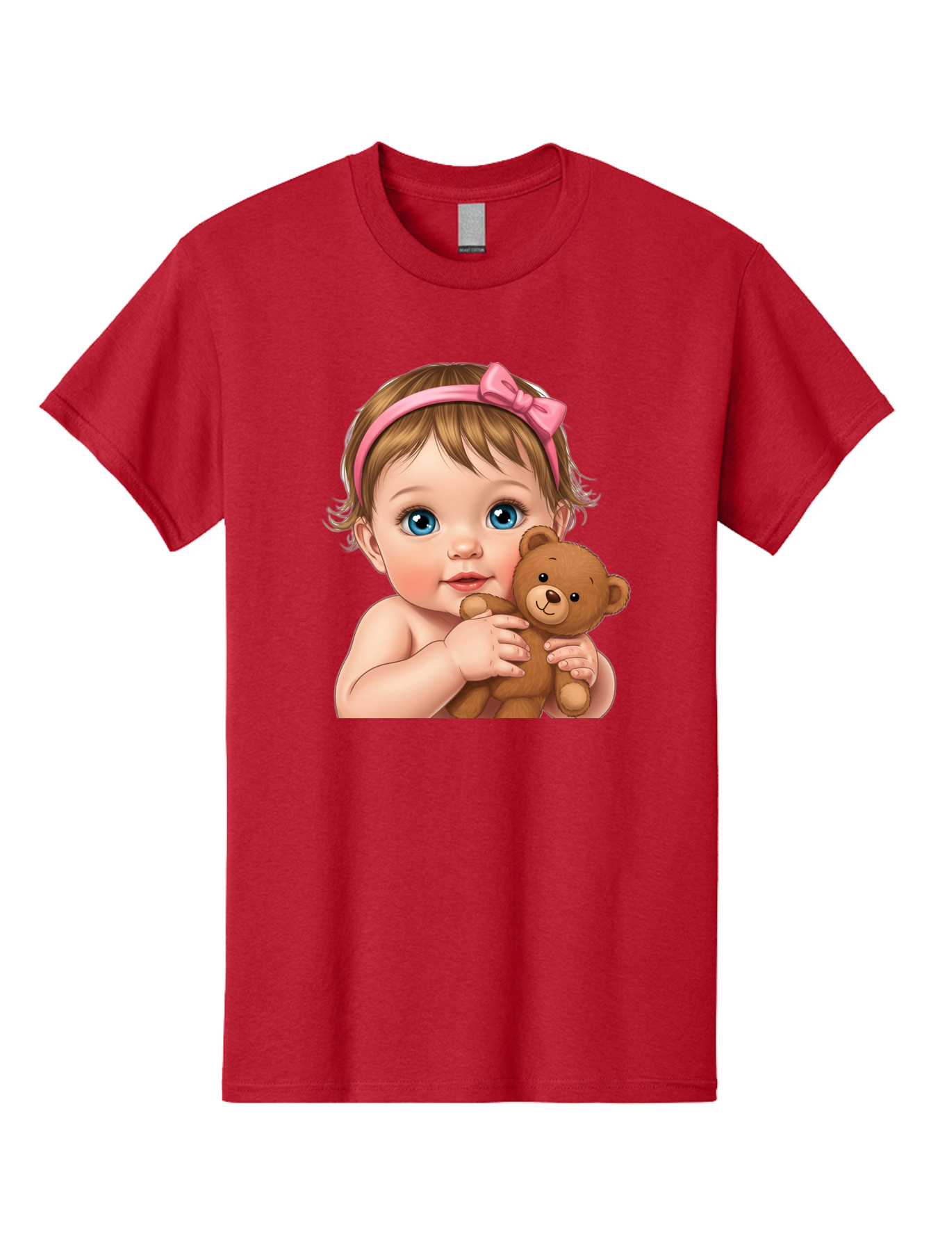 Baby-Girl-With-Teddy-1 Men'S Graphic Tee, 100% Cotton, Comfortable Casual Summer Wear, Machine Washable, Vintage Camera, Old Camera, Antique Camera, Black Camera, Classic Photography, Photography Equipment, Nostalgic Device, Film Camera, Bak008 14