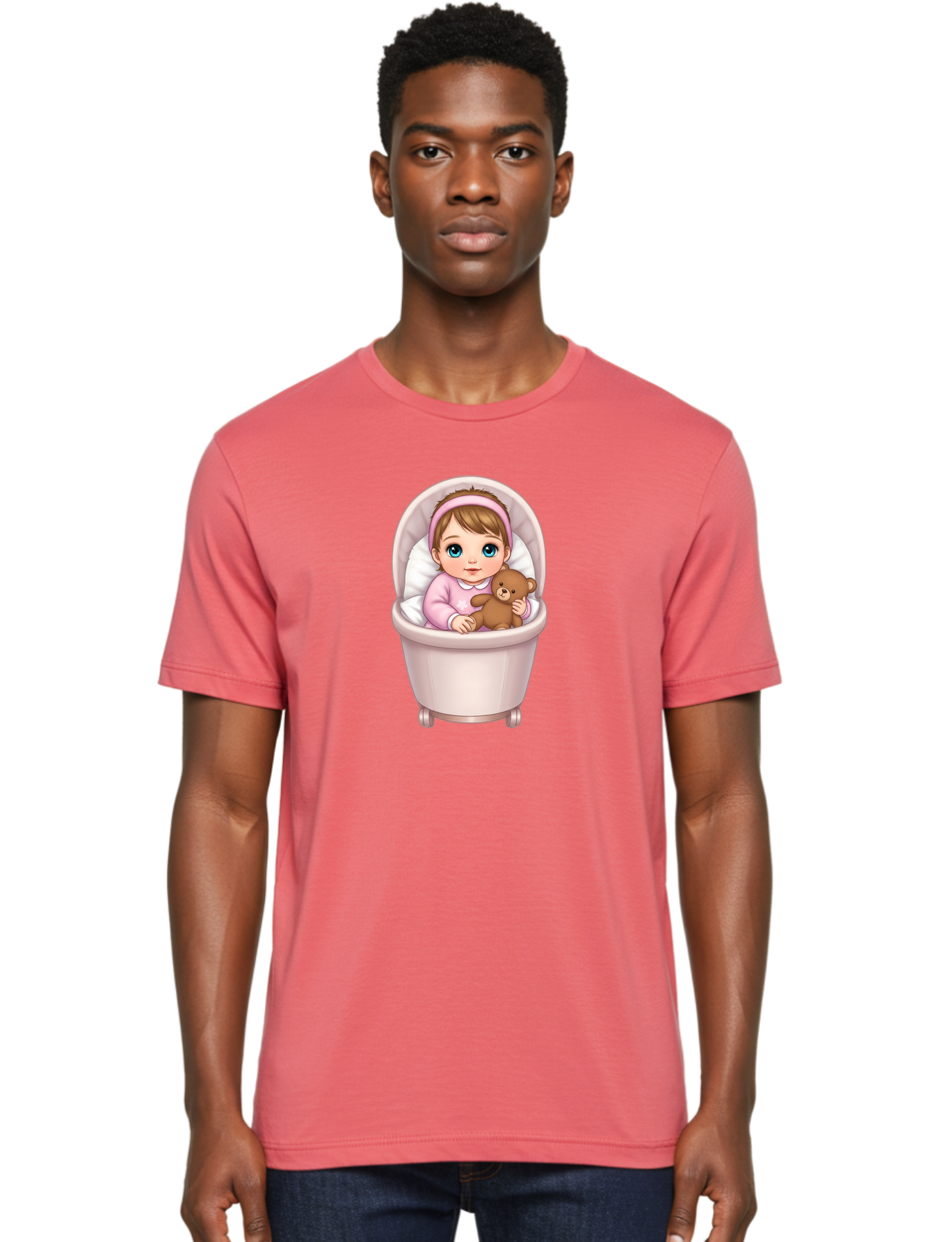 Baby-Girl-With-Teddy-2 Men'S Graphic Tee, 100% Cotton, Comfortable Casual Summer Wear, Machine Washable, Vintage Camera, Old Camera, Antique Camera, Black Camera, Classic Photography, Photography Equipment, Nostalgic Device, Film Camera, Bak009 22