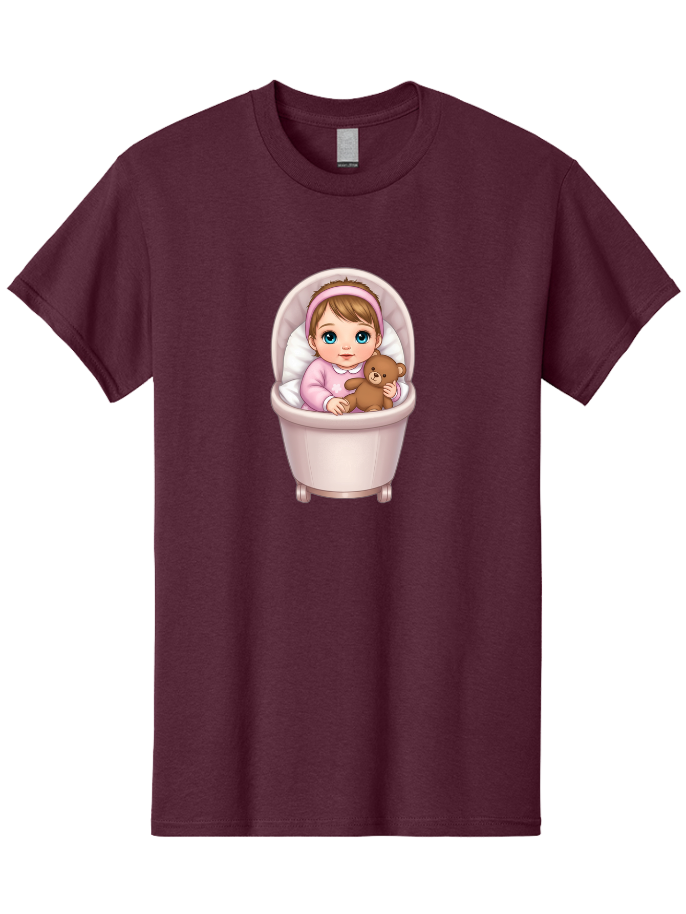 Baby-Girl-With-Teddy-2 Men'S Graphic Tee, 100% Cotton, Comfortable Casual Summer Wear, Machine Washable, Vintage Camera, Old Camera, Antique Camera, Black Camera, Classic Photography, Photography Equipment, Nostalgic Device, Film Camera, Bak009 9