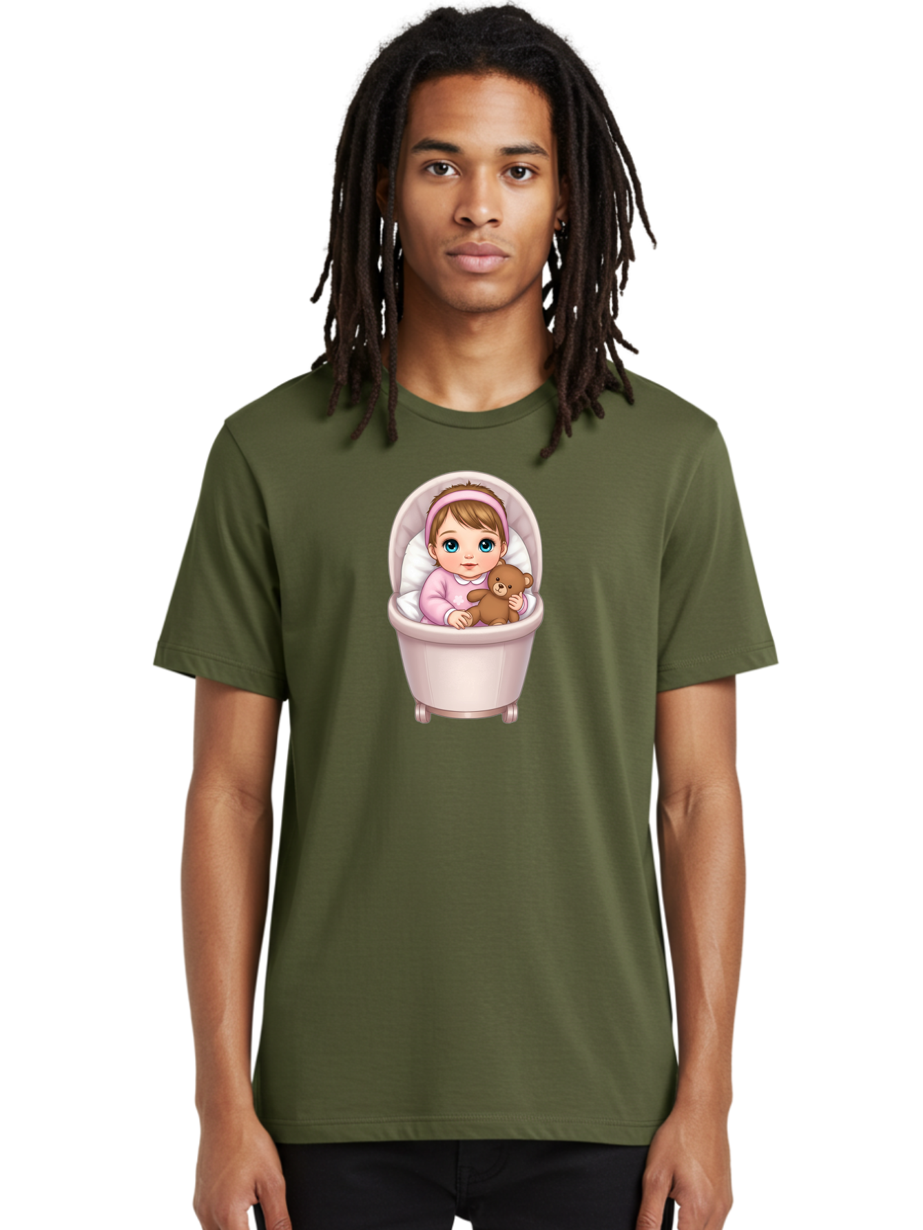 Baby-Girl-With-Teddy-2 Men'S Graphic Tee, 100% Cotton, Comfortable Casual Summer Wear, Machine Washable, Vintage Camera, Old Camera, Antique Camera, Black Camera, Classic Photography, Photography Equipment, Nostalgic Device, Film Camera, Bak009 26