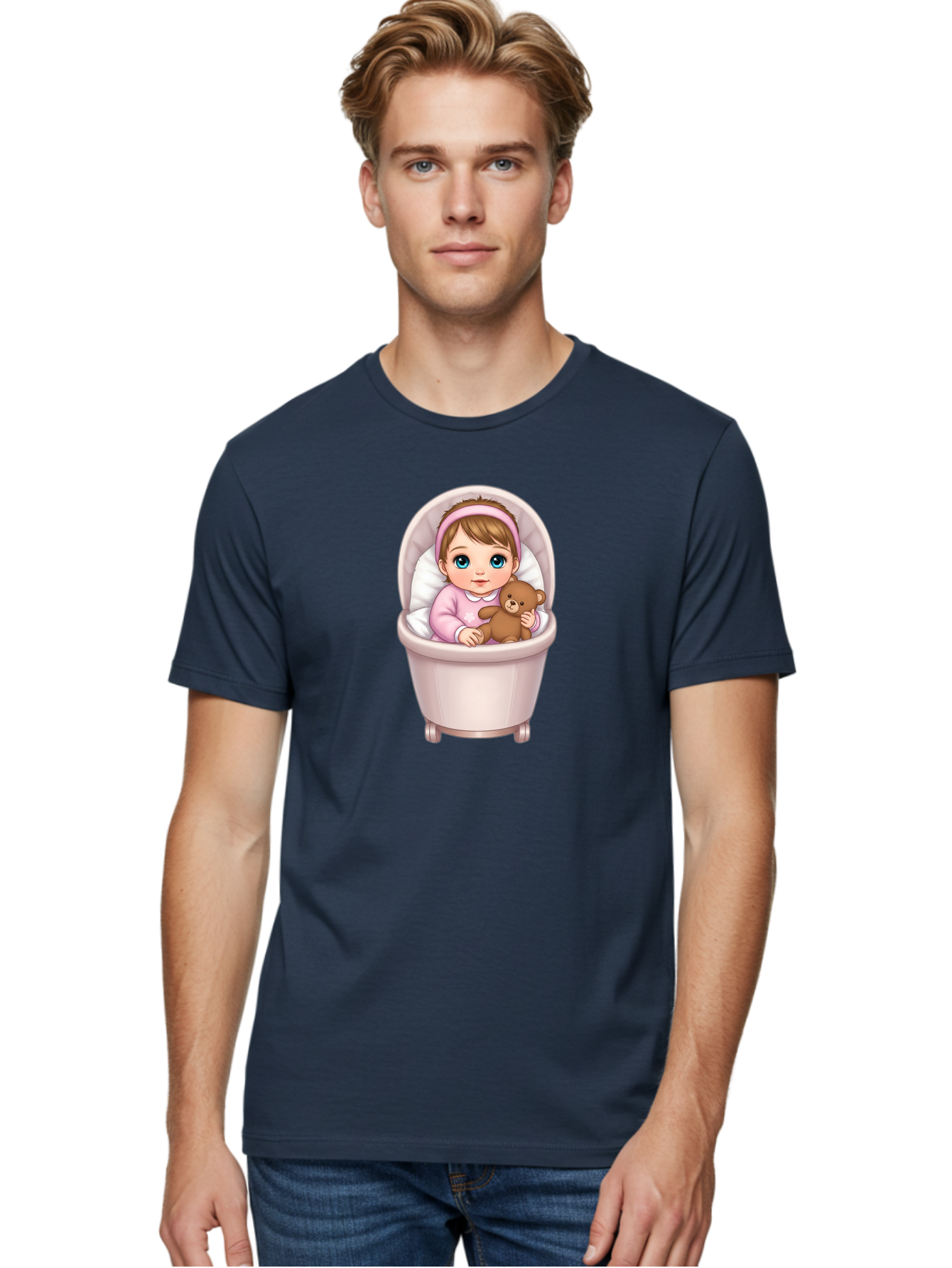 Baby-Girl-With-Teddy-2 Men'S Graphic Tee, 100% Cotton, Comfortable Casual Summer Wear, Machine Washable, Vintage Camera, Old Camera, Antique Camera, Black Camera, Classic Photography, Photography Equipment, Nostalgic Device, Film Camera, Bak009 28