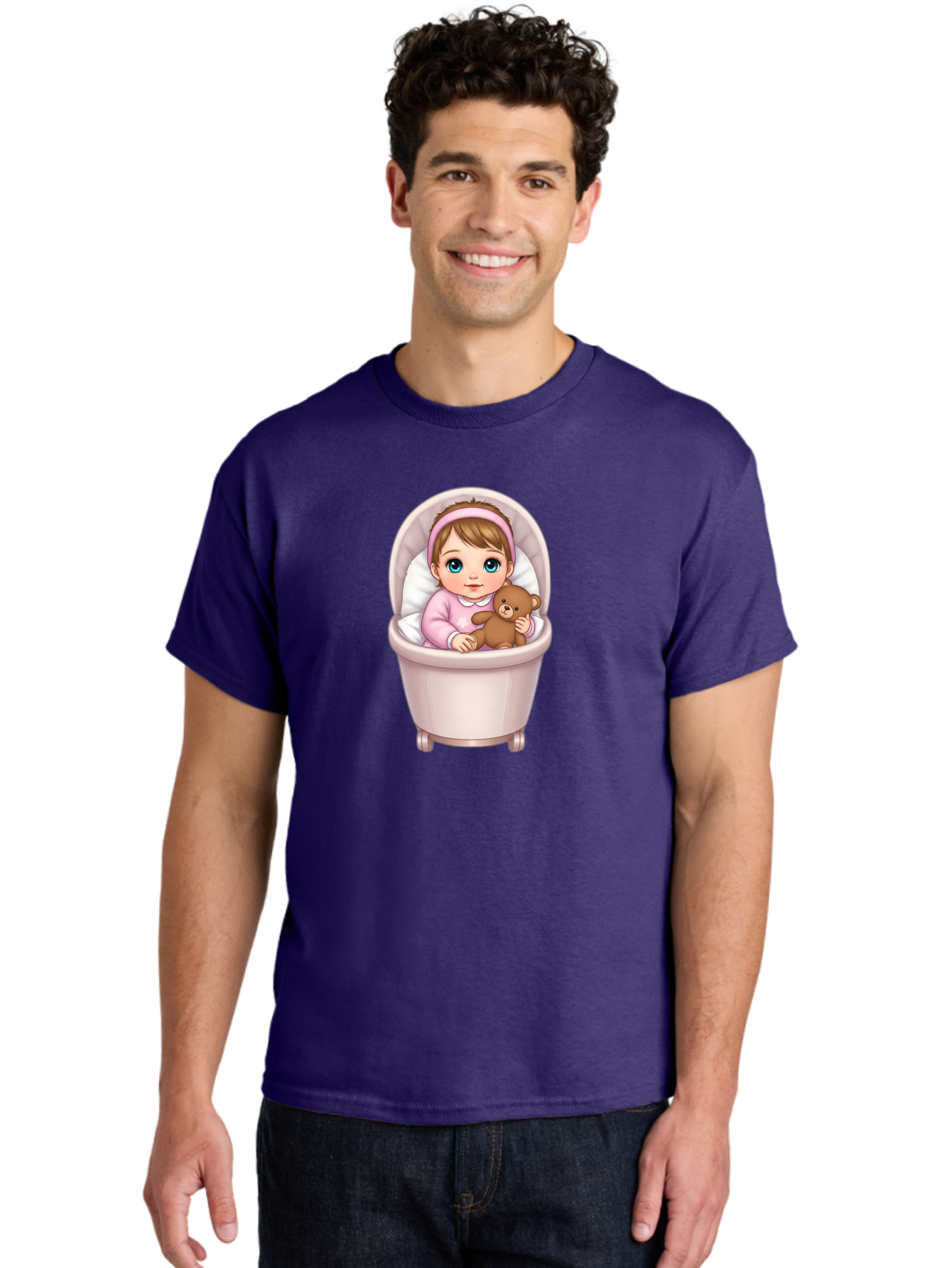 Baby-Girl-With-Teddy-2 Men'S Graphic Tee, 100% Cotton, Comfortable Casual Summer Wear, Machine Washable, Vintage Camera, Old Camera, Antique Camera, Black Camera, Classic Photography, Photography Equipment, Nostalgic Device, Film Camera, Bak009 16