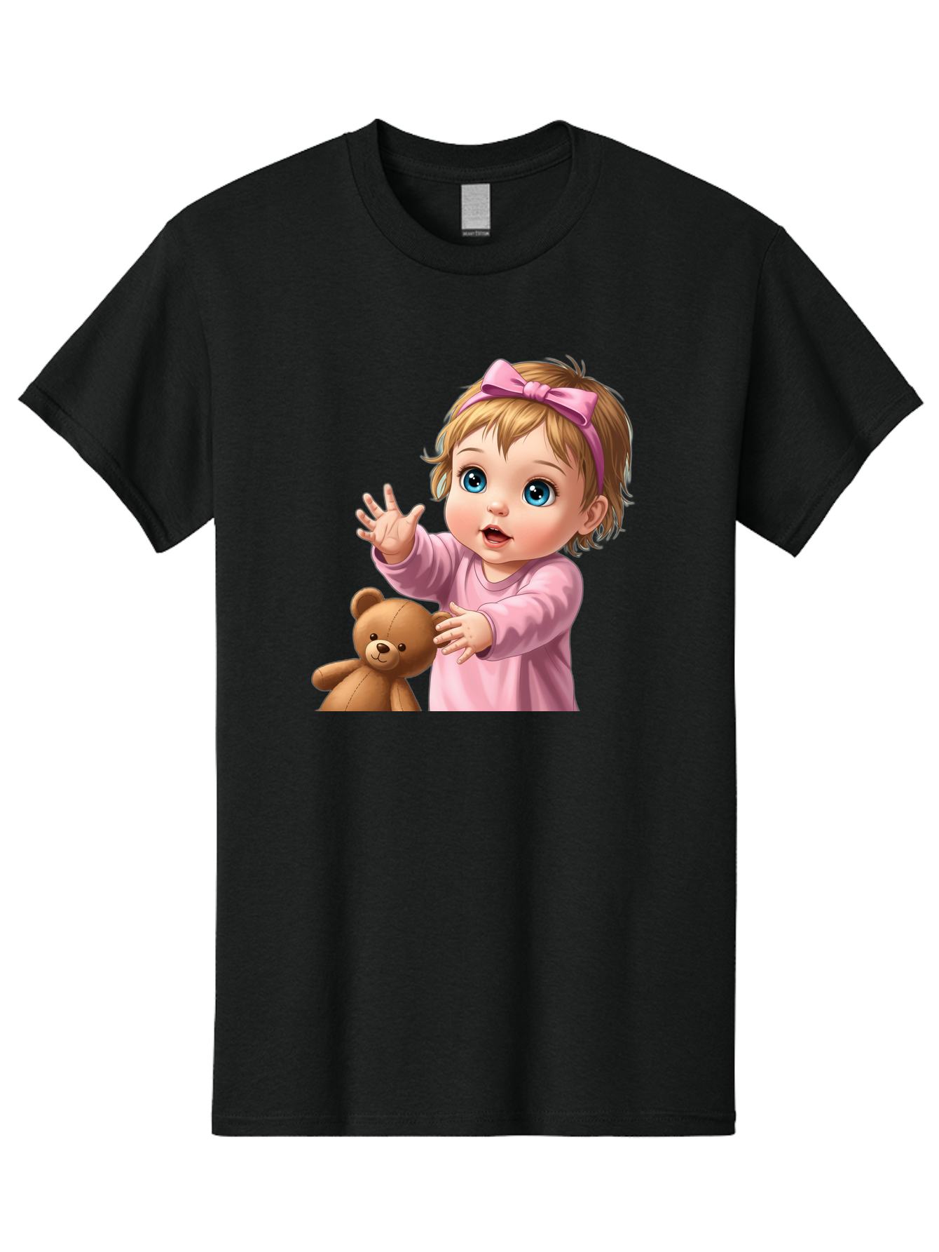Baby-Girl-With-Teddy-3 Men'S Graphic Tee, 100% Cotton, Comfortable Casual Summer Wear, Machine Washable, Vintage Camera, Old Camera, Antique Camera, Black Camera, Classic Photography, Photography Equipment, Nostalgic Device, Film Camera, Bak010 8