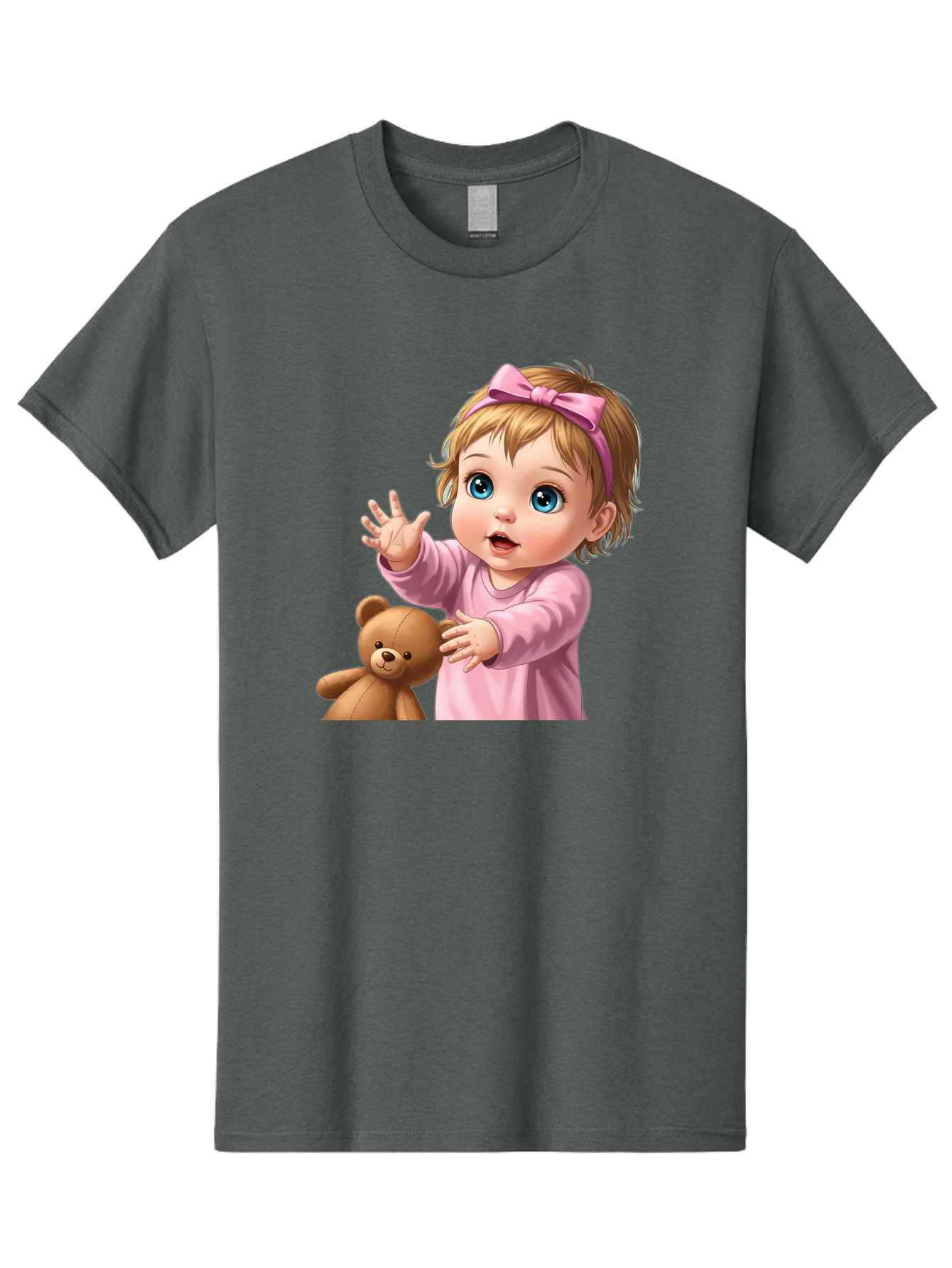 Baby-Girl-With-Teddy-3 Men'S Graphic Tee, 100% Cotton, Comfortable Casual Summer Wear, Machine Washable, Vintage Camera, Old Camera, Antique Camera, Black Camera, Classic Photography, Photography Equipment, Nostalgic Device, Film Camera, Bak010 11