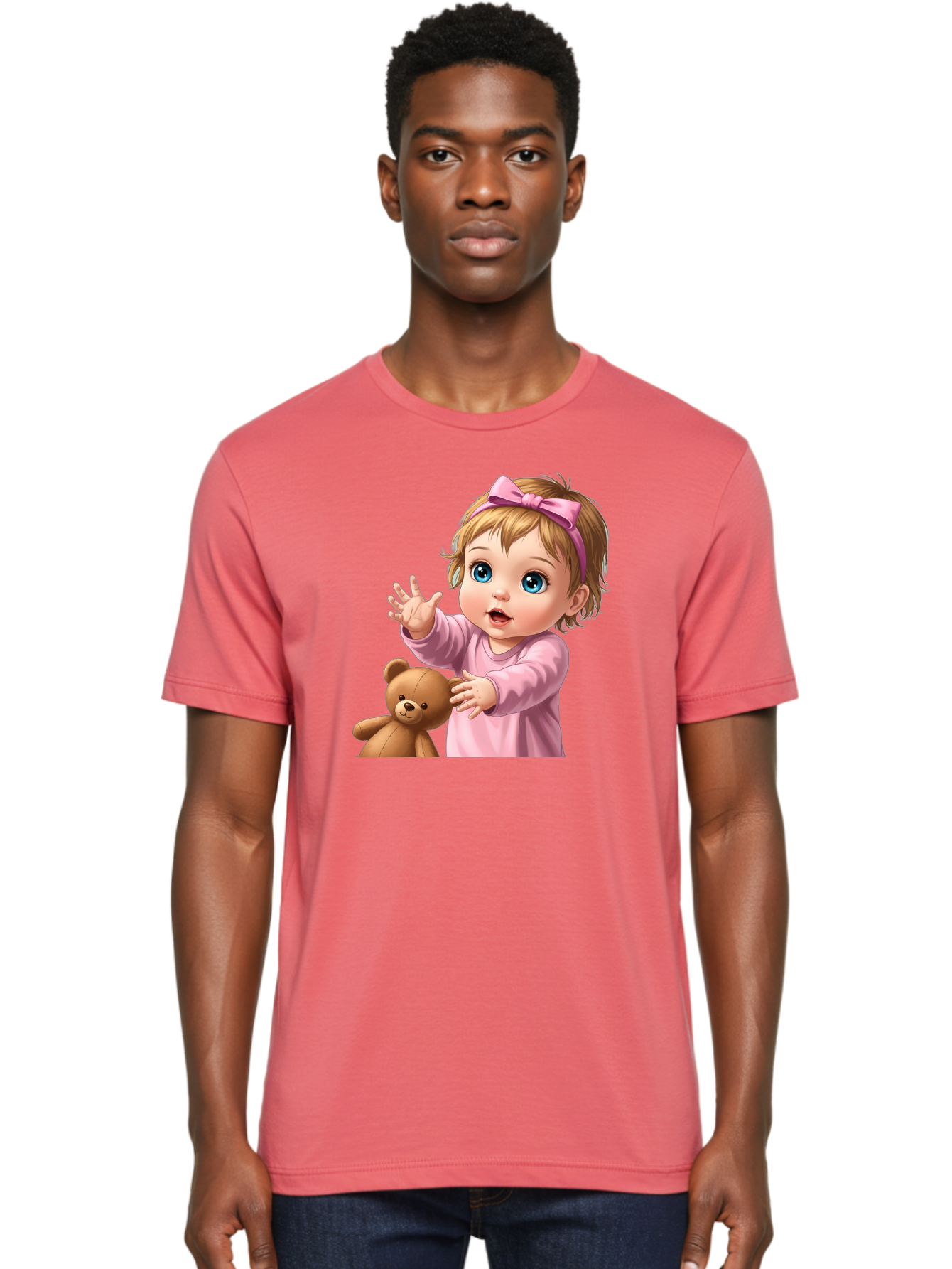 Baby-Girl-With-Teddy-3 Men'S Graphic Tee, 100% Cotton, Comfortable Casual Summer Wear, Machine Washable, Vintage Camera, Old Camera, Antique Camera, Black Camera, Classic Photography, Photography Equipment, Nostalgic Device, Film Camera, Bak010 18