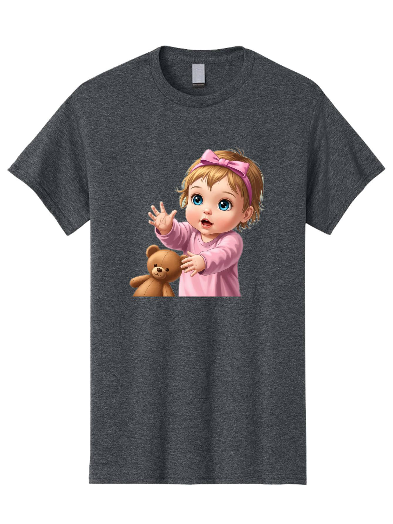 Baby-Girl-With-Teddy-3 Men'S Graphic Tee, 100% Cotton, Comfortable Casual Summer Wear, Machine Washable, Vintage Camera, Old Camera, Antique Camera, Black Camera, Classic Photography, Photography Equipment, Nostalgic Device, Film Camera, Bak010 12