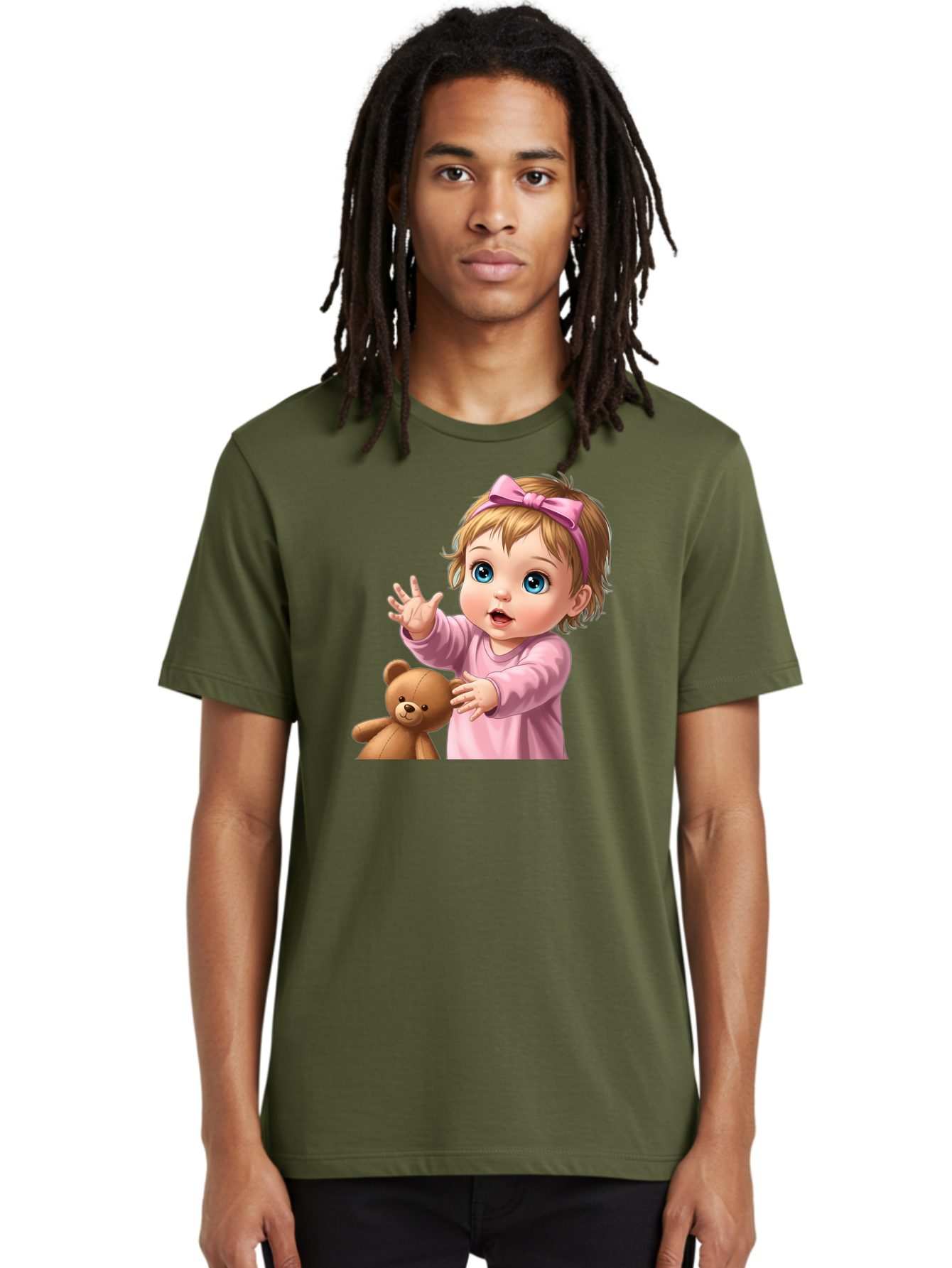 Baby-Girl-With-Teddy-3 Men'S Graphic Tee, 100% Cotton, Comfortable Casual Summer Wear, Machine Washable, Vintage Camera, Old Camera, Antique Camera, Black Camera, Classic Photography, Photography Equipment, Nostalgic Device, Film Camera, Bak010 30