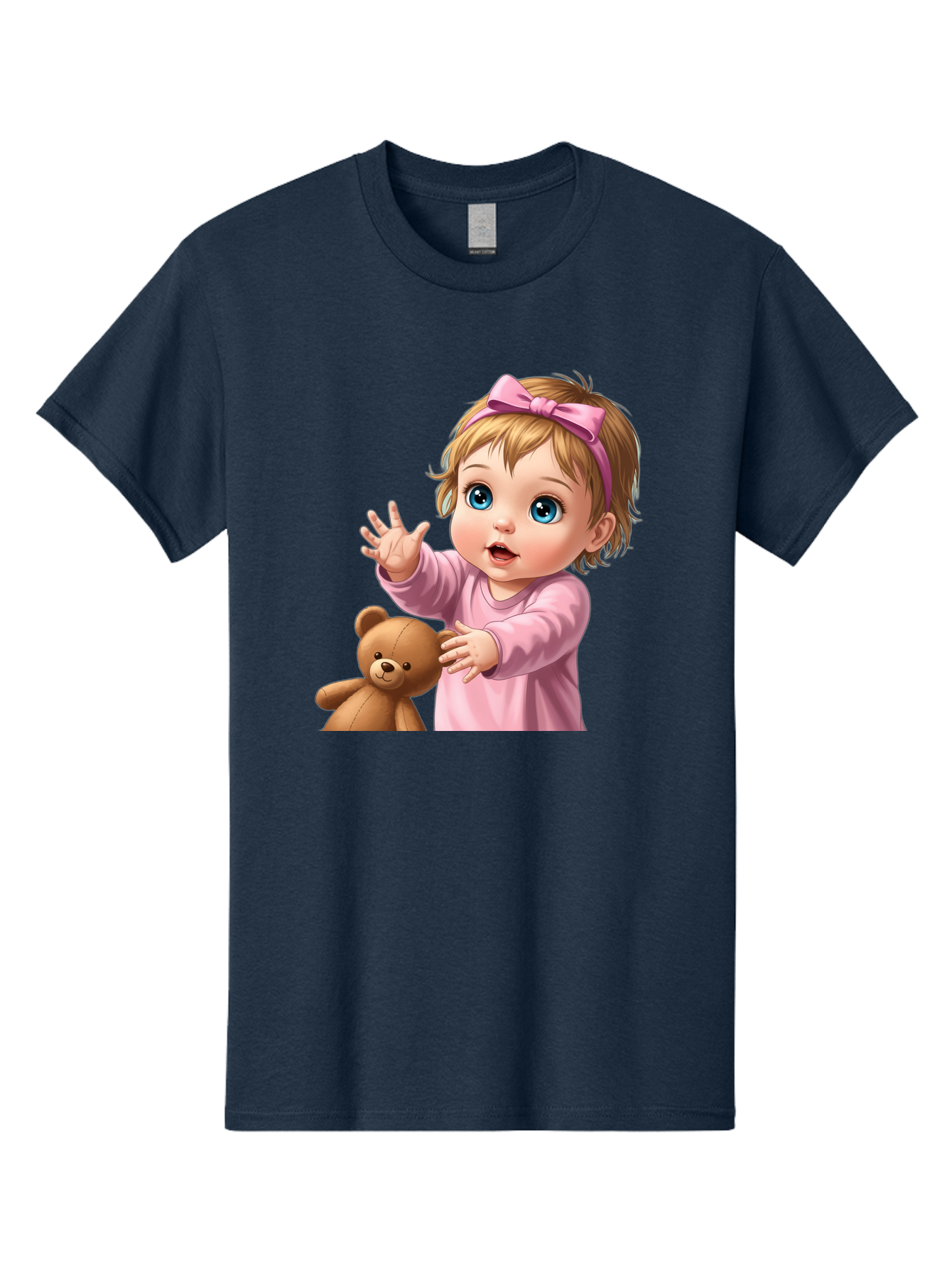 Baby-Girl-With-Teddy-3 Men'S Graphic Tee, 100% Cotton, Comfortable Casual Summer Wear, Machine Washable, Vintage Camera, Old Camera, Antique Camera, Black Camera, Classic Photography, Photography Equipment, Nostalgic Device, Film Camera, Bak010 7