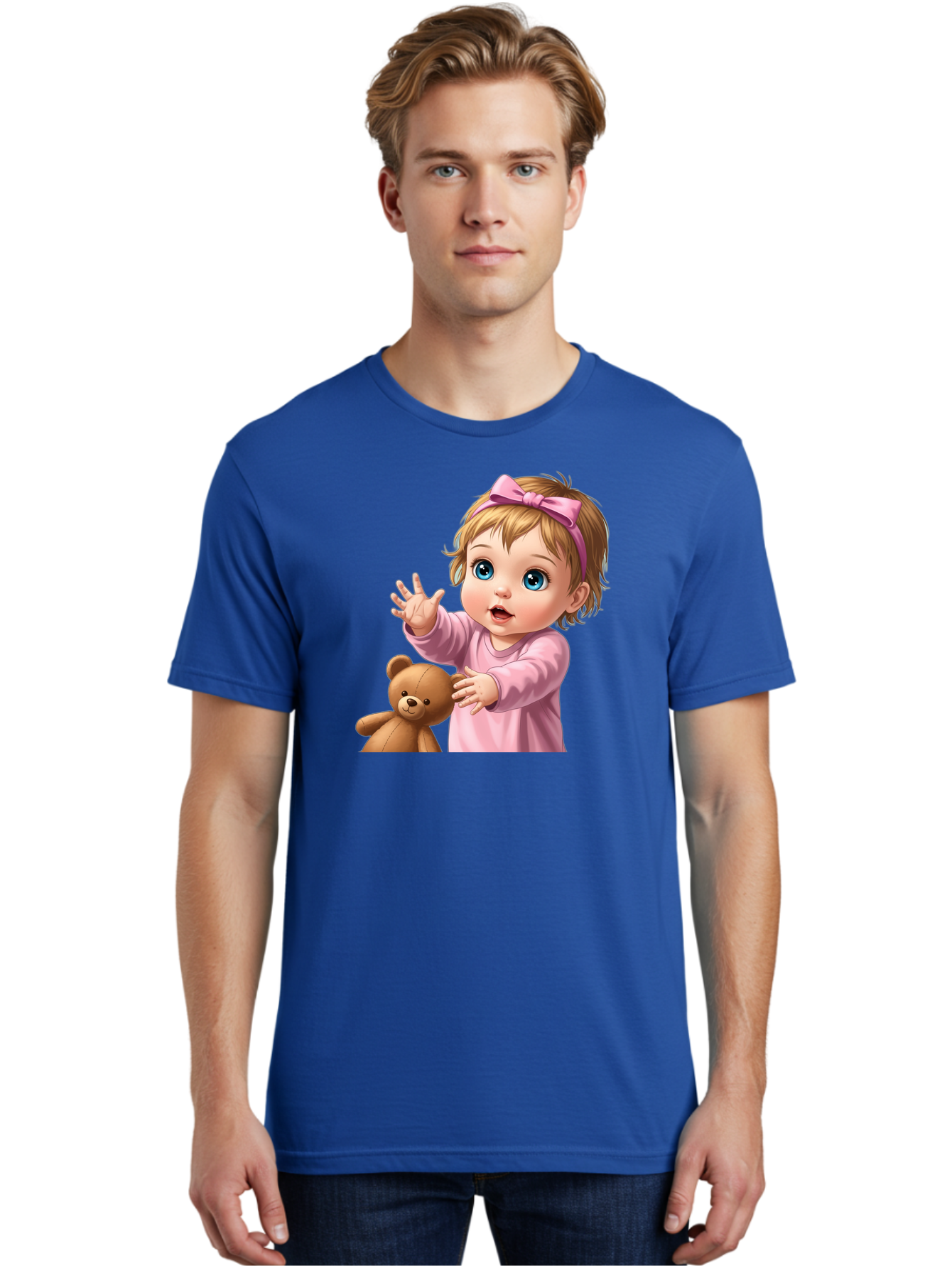Baby-Girl-With-Teddy-3 Men'S Graphic Tee, 100% Cotton, Comfortable Casual Summer Wear, Machine Washable, Vintage Camera, Old Camera, Antique Camera, Black Camera, Classic Photography, Photography Equipment, Nostalgic Device, Film Camera, Bak010 28