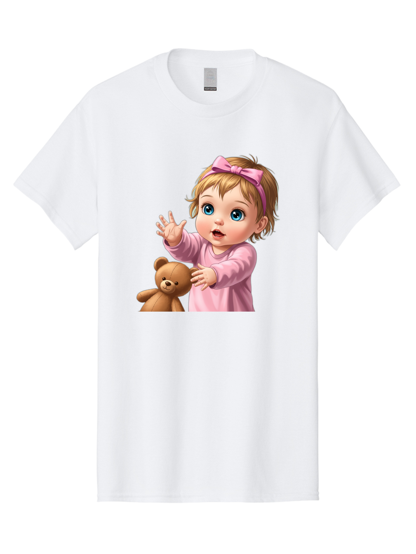 Baby-Girl-With-Teddy-3 Men'S Graphic Tee, 100% Cotton, Comfortable Casual Summer Wear, Machine Washable, Vintage Camera, Old Camera, Antique Camera, Black Camera, Classic Photography, Photography Equipment, Nostalgic Device, Film Camera, Bak010 6