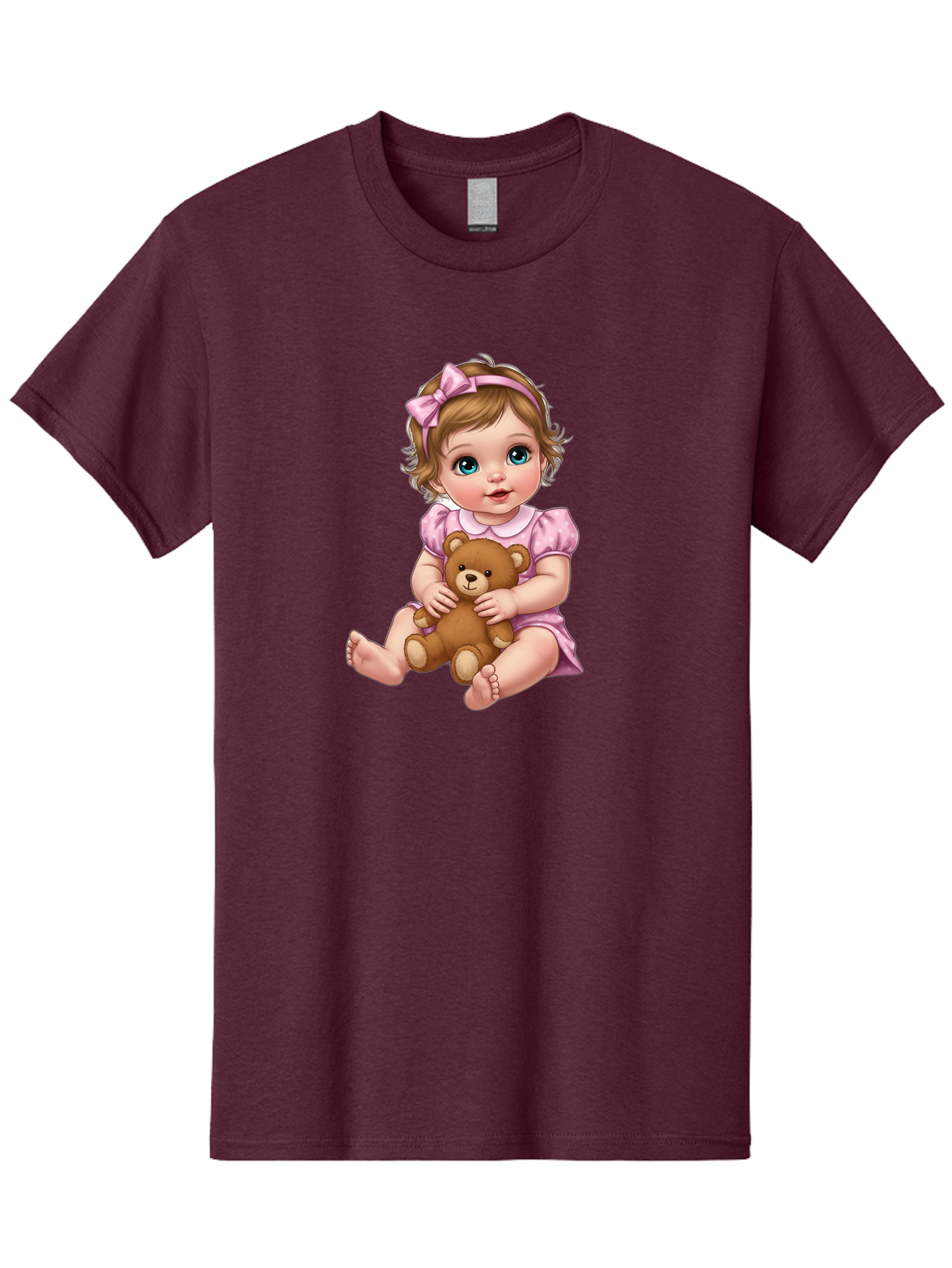 Baby-Girl-With-Teddy-Bear-1 Men'S Graphic Tee, 100% Cotton, Comfortable Casual Summer Wear, Machine Washable, Vintage Camera, Old Camera, Antique Camera, Black Camera, Classic Photography, Photography Equipment, Nostalgic Device, Film Camera, Bak011 15