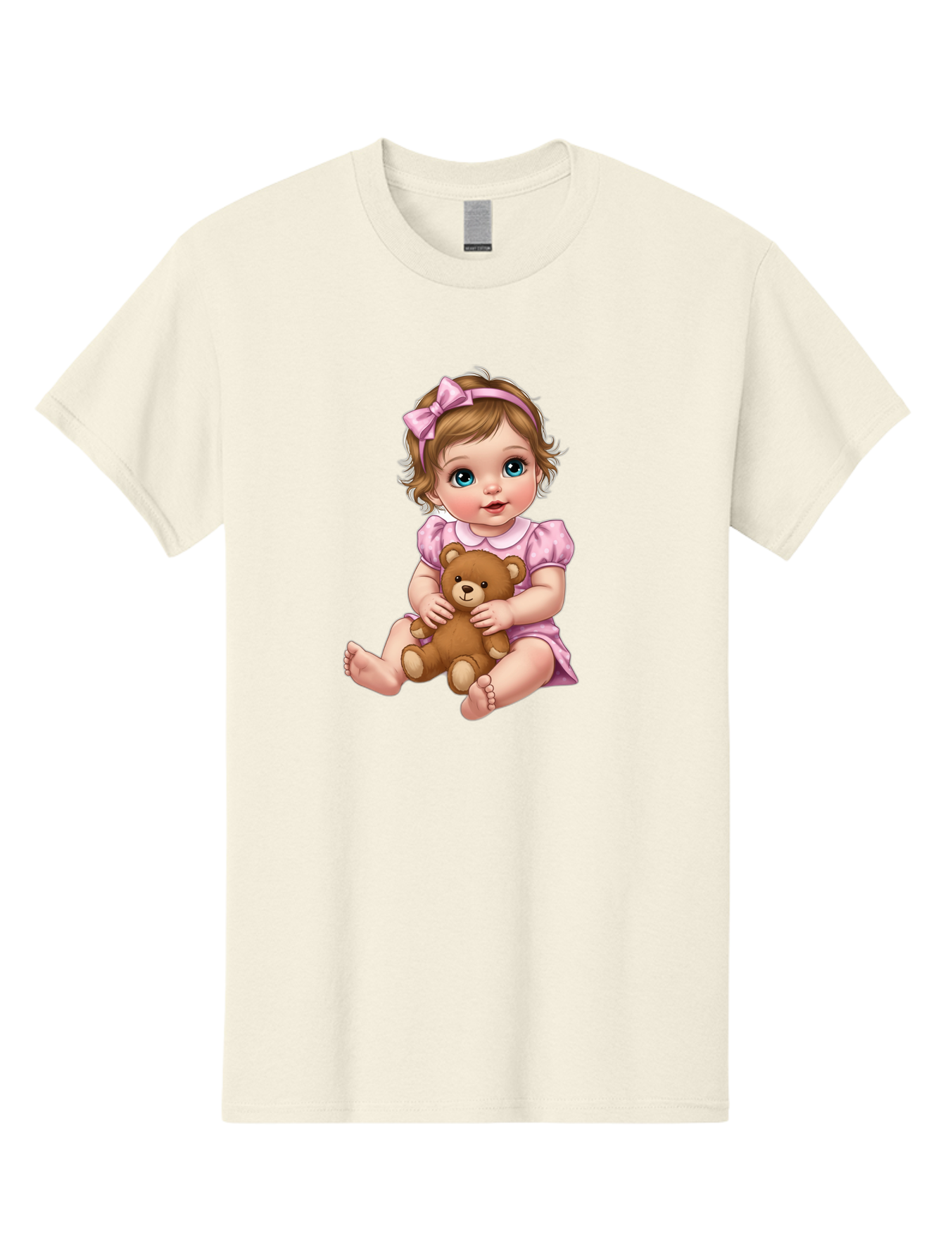 Baby-Girl-With-Teddy-Bear-1 Men'S Graphic Tee, 100% Cotton, Comfortable Casual Summer Wear, Machine Washable, Vintage Camera, Old Camera, Antique Camera, Black Camera, Classic Photography, Photography Equipment, Nostalgic Device, Film Camera, Bak011 2