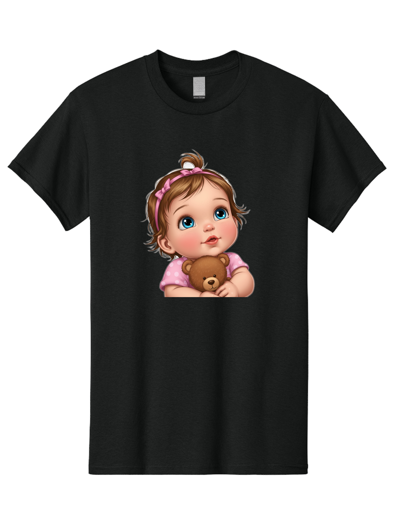 Baby-Girl-With-Teddy-Bear-2 Men'S Graphic Tee, 100% Cotton, Comfortable Casual Summer Wear, Machine Washable, Vintage Camera, Old Camera, Antique Camera, Black Camera, Classic Photography, Photography Equipment, Nostalgic Device, Film Camera, Bak012 10