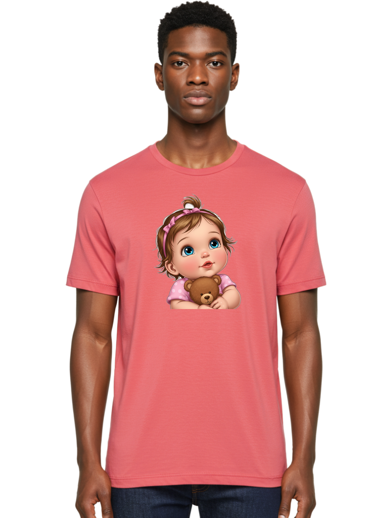 Baby-Girl-With-Teddy-Bear-2 Men'S Graphic Tee, 100% Cotton, Comfortable Casual Summer Wear, Machine Washable, Vintage Camera, Old Camera, Antique Camera, Black Camera, Classic Photography, Photography Equipment, Nostalgic Device, Film Camera, Bak012 28
