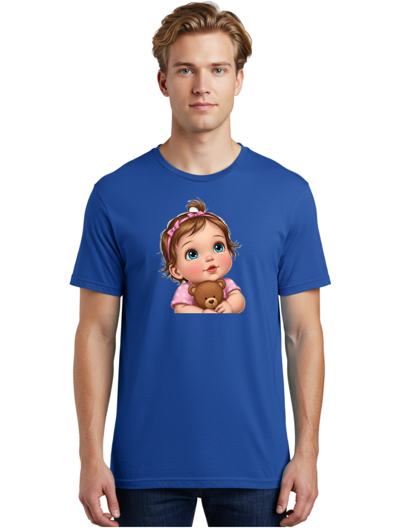 Baby-Girl-With-Teddy-Bear-2 Men'S Graphic Tee, 100% Cotton, Comfortable Casual Summer Wear, Machine Washable, Vintage Camera, Old Camera, Antique Camera, Black Camera, Classic Photography, Photography Equipment, Nostalgic Device, Film Camera, Bak012 27