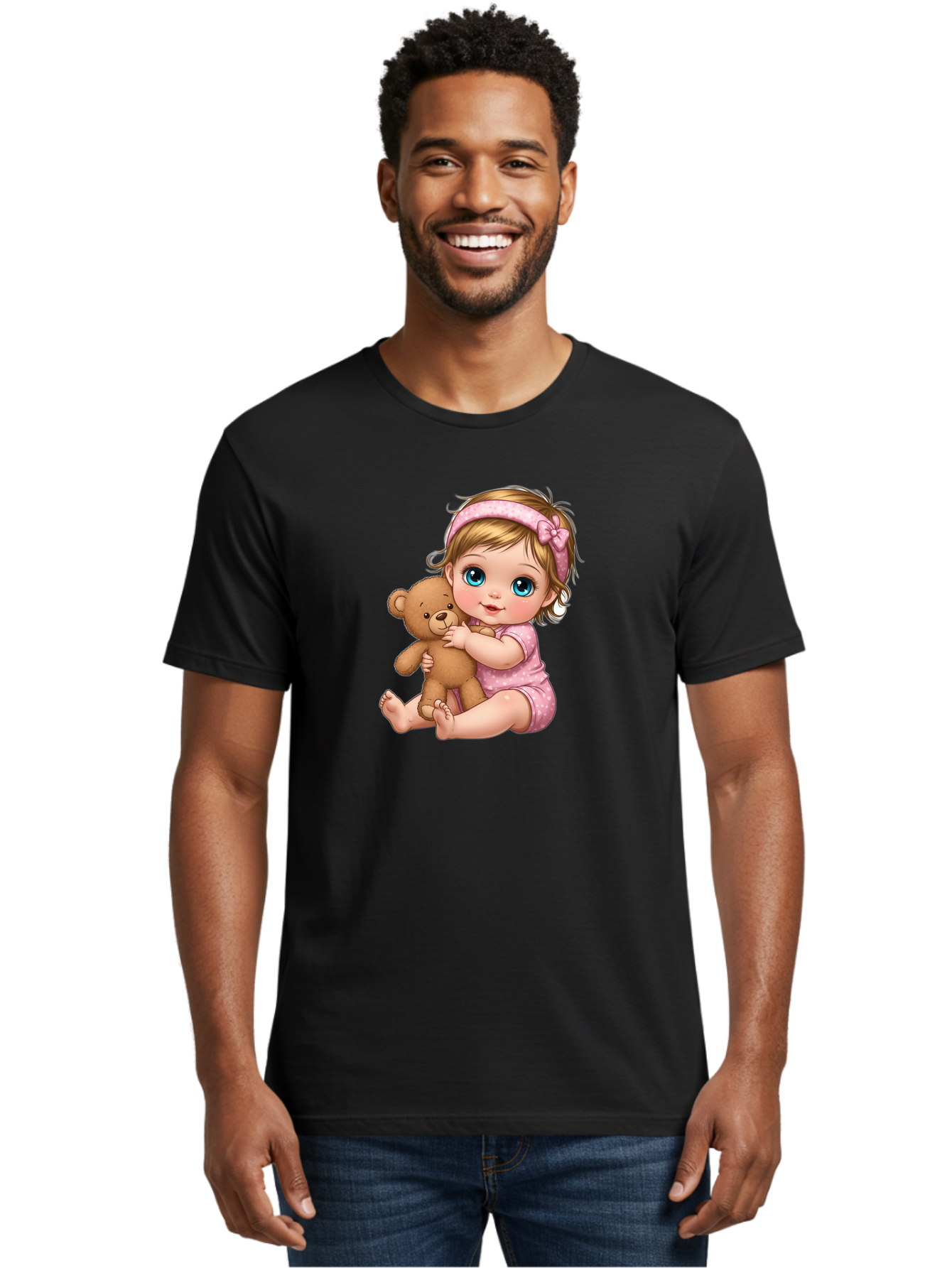 Baby-Girl-With-Teddy-Bear Men'S Graphic Tee, 100% Cotton, Comfortable Casual Summer Wear, Machine Washable, Vintage Camera, Old Camera, Antique Camera, Black Camera, Classic Photography, Photography Equipment, Nostalgic Device, Film Camera, Bak013 17