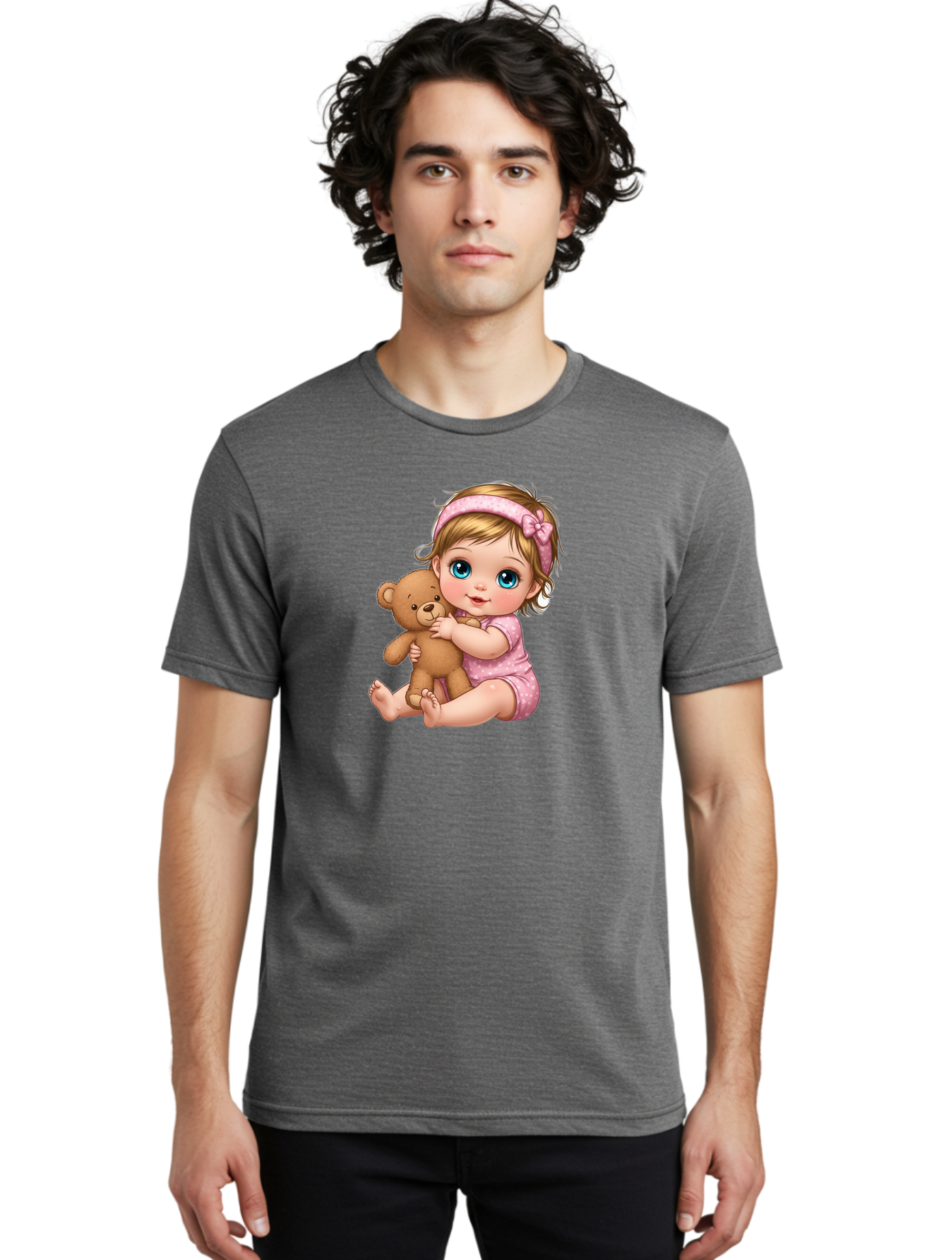 Baby-Girl-With-Teddy-Bear Men'S Graphic Tee, 100% Cotton, Comfortable Casual Summer Wear, Machine Washable, Vintage Camera, Old Camera, Antique Camera, Black Camera, Classic Photography, Photography Equipment, Nostalgic Device, Film Camera, Bak013 20