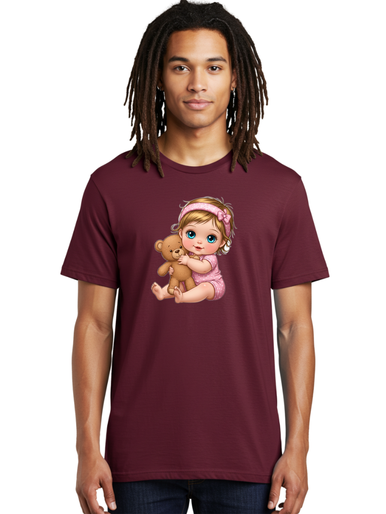 Baby-Girl-With-Teddy-Bear Men'S Graphic Tee, 100% Cotton, Comfortable Casual Summer Wear, Machine Washable, Vintage Camera, Old Camera, Antique Camera, Black Camera, Classic Photography, Photography Equipment, Nostalgic Device, Film Camera, Bak013 25