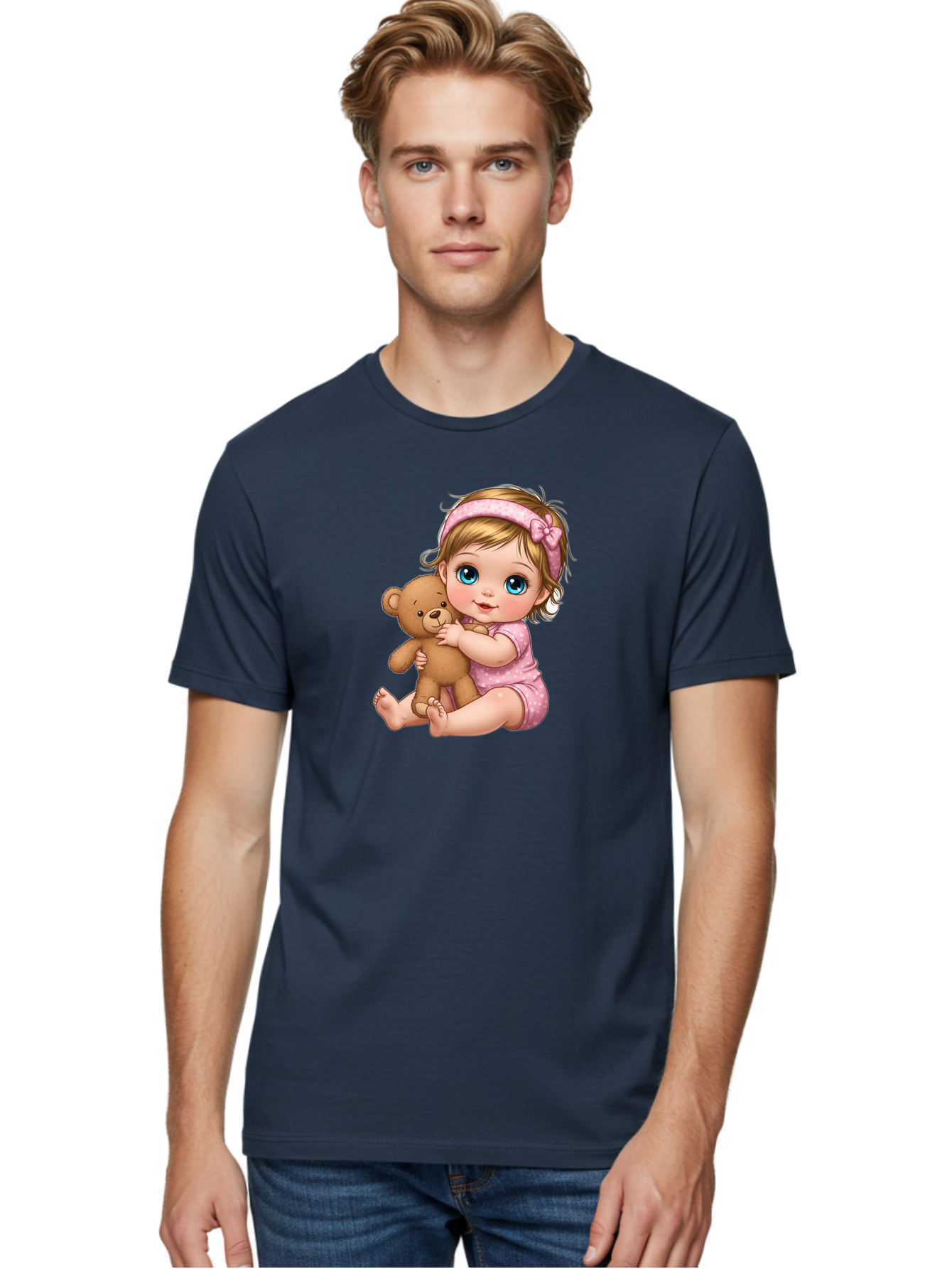 Baby-Girl-With-Teddy-Bear Men'S Graphic Tee, 100% Cotton, Comfortable Casual Summer Wear, Machine Washable, Vintage Camera, Old Camera, Antique Camera, Black Camera, Classic Photography, Photography Equipment, Nostalgic Device, Film Camera, Bak013 19