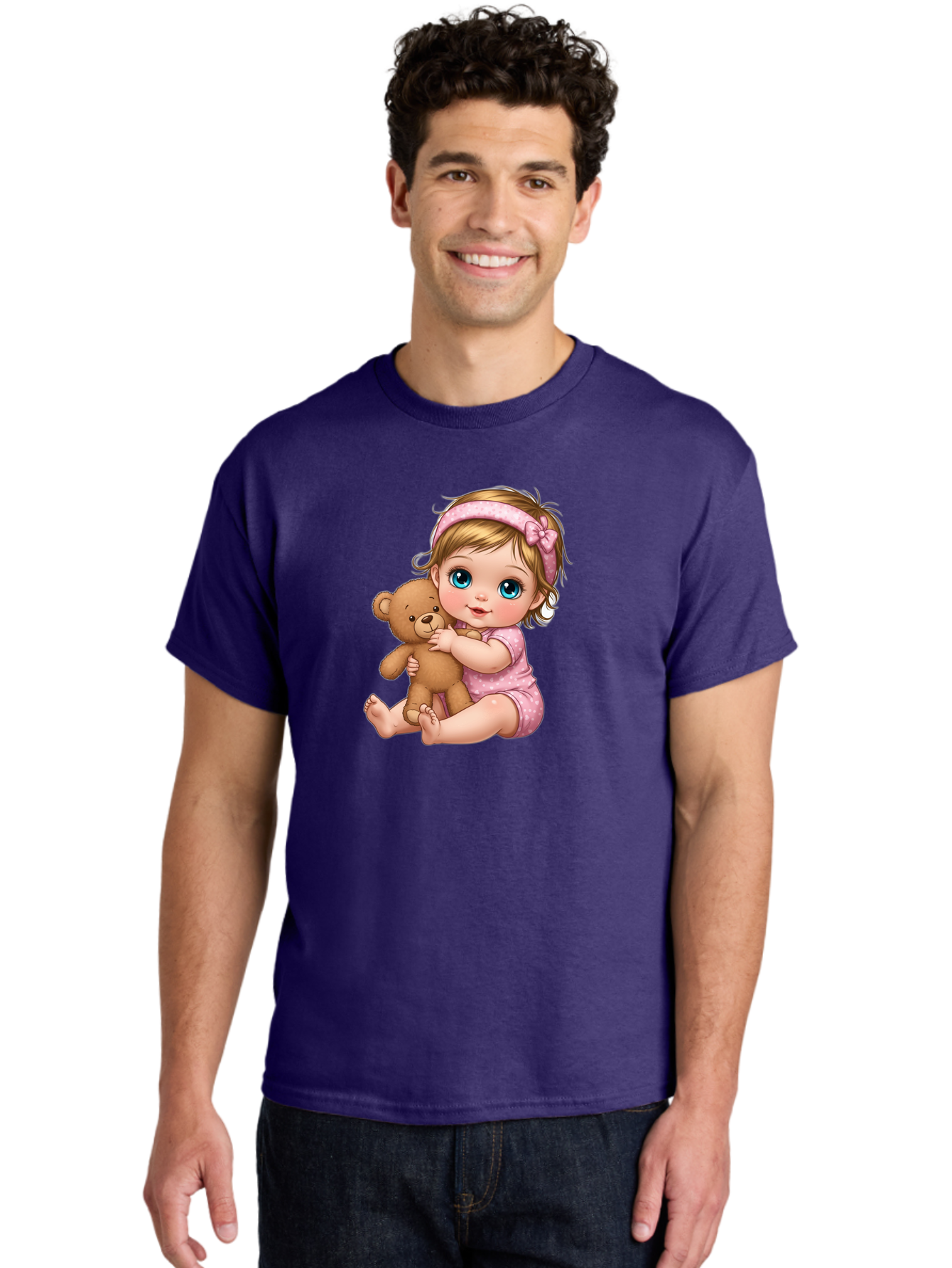 Baby-Girl-With-Teddy-Bear Men'S Graphic Tee, 100% Cotton, Comfortable Casual Summer Wear, Machine Washable, Vintage Camera, Old Camera, Antique Camera, Black Camera, Classic Photography, Photography Equipment, Nostalgic Device, Film Camera, Bak013 24