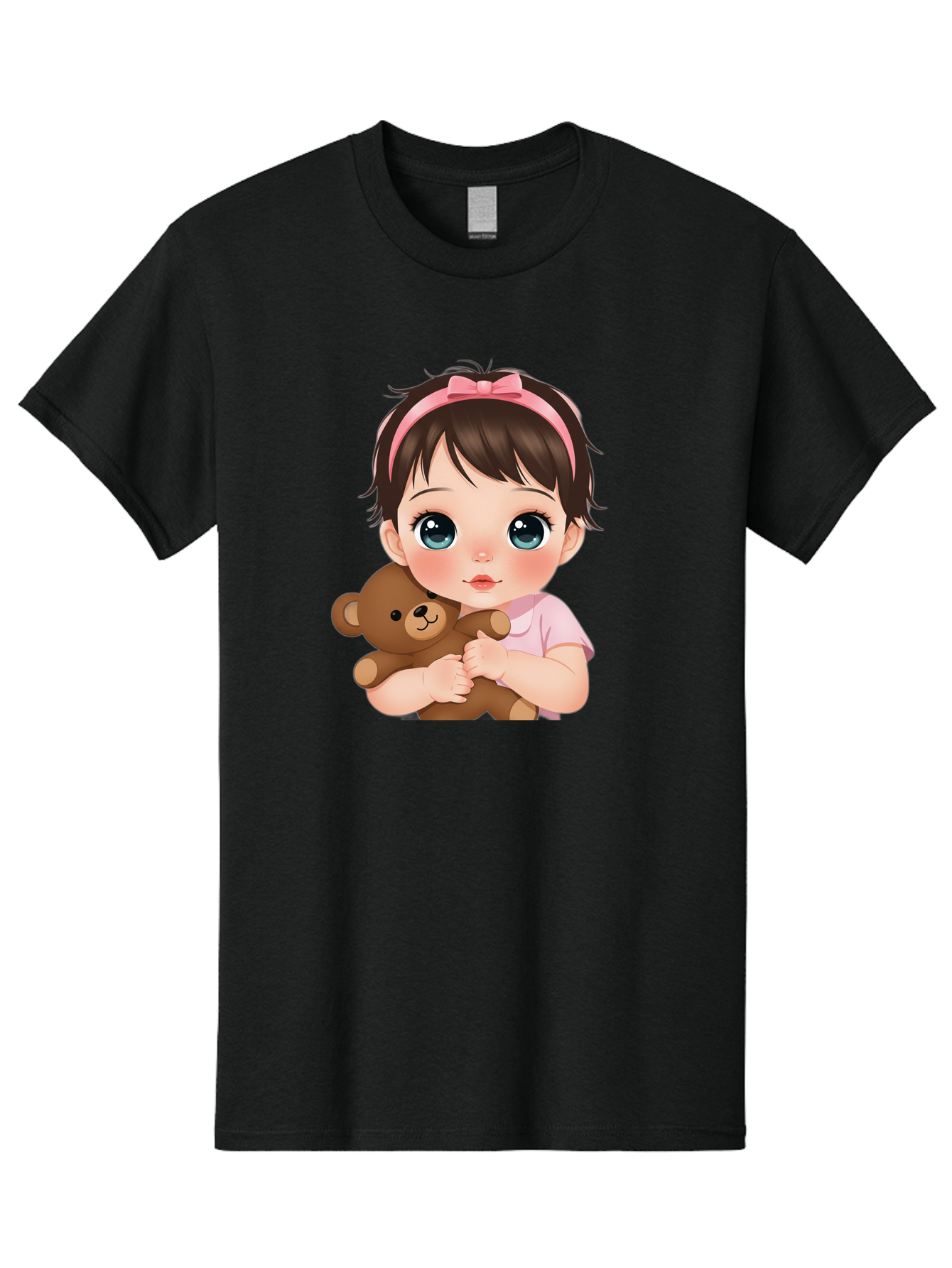 Baby-Girl-With-Teddy Men'S Graphic Tee, 100% Cotton, Comfortable Casual Summer Wear, Machine Washable, Vintage Camera, Old Camera, Antique Camera, Black Camera, Classic Photography, Photography Equipment, Nostalgic Device, Film Camera, Bak014 6