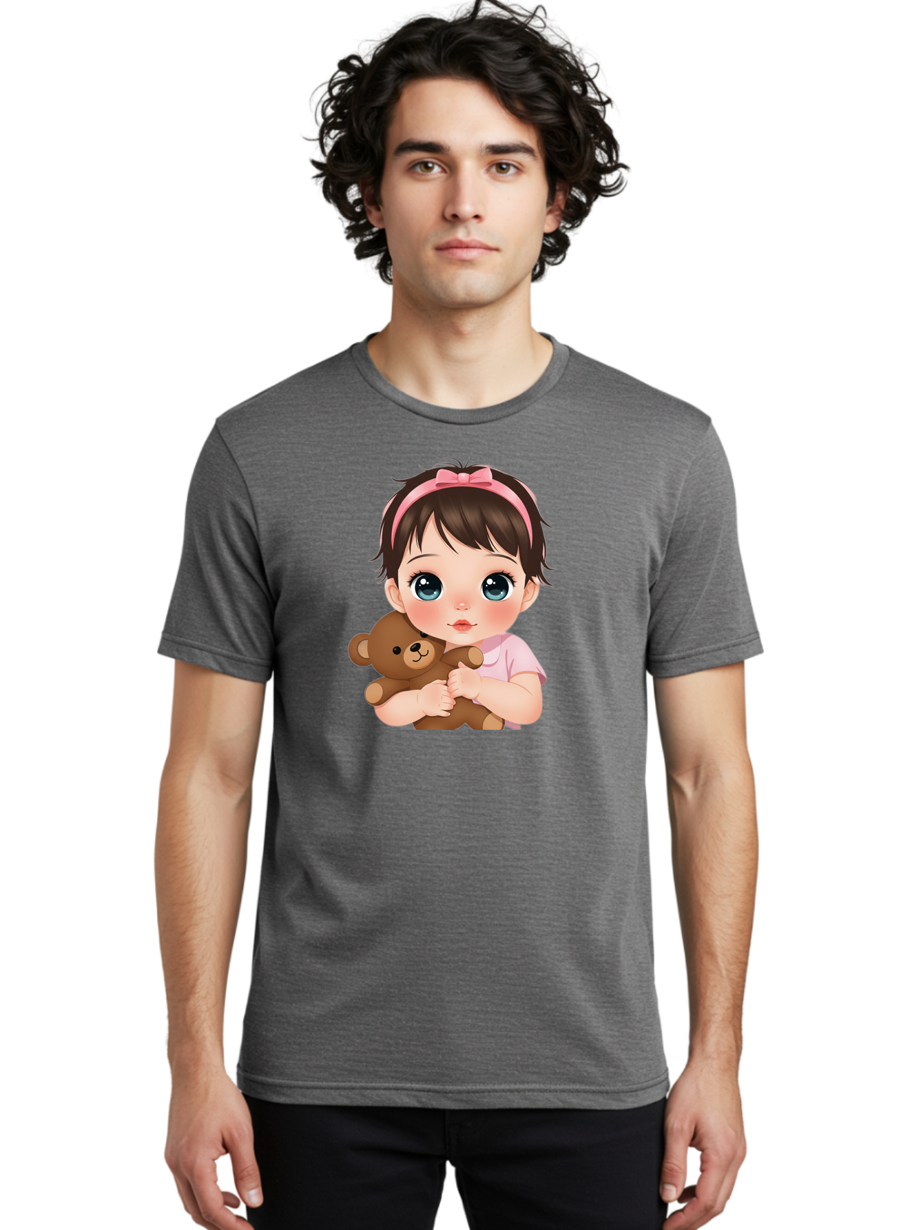 Baby-Girl-With-Teddy Men'S Graphic Tee, 100% Cotton, Comfortable Casual Summer Wear, Machine Washable, Vintage Camera, Old Camera, Antique Camera, Black Camera, Classic Photography, Photography Equipment, Nostalgic Device, Film Camera, Bak014 26