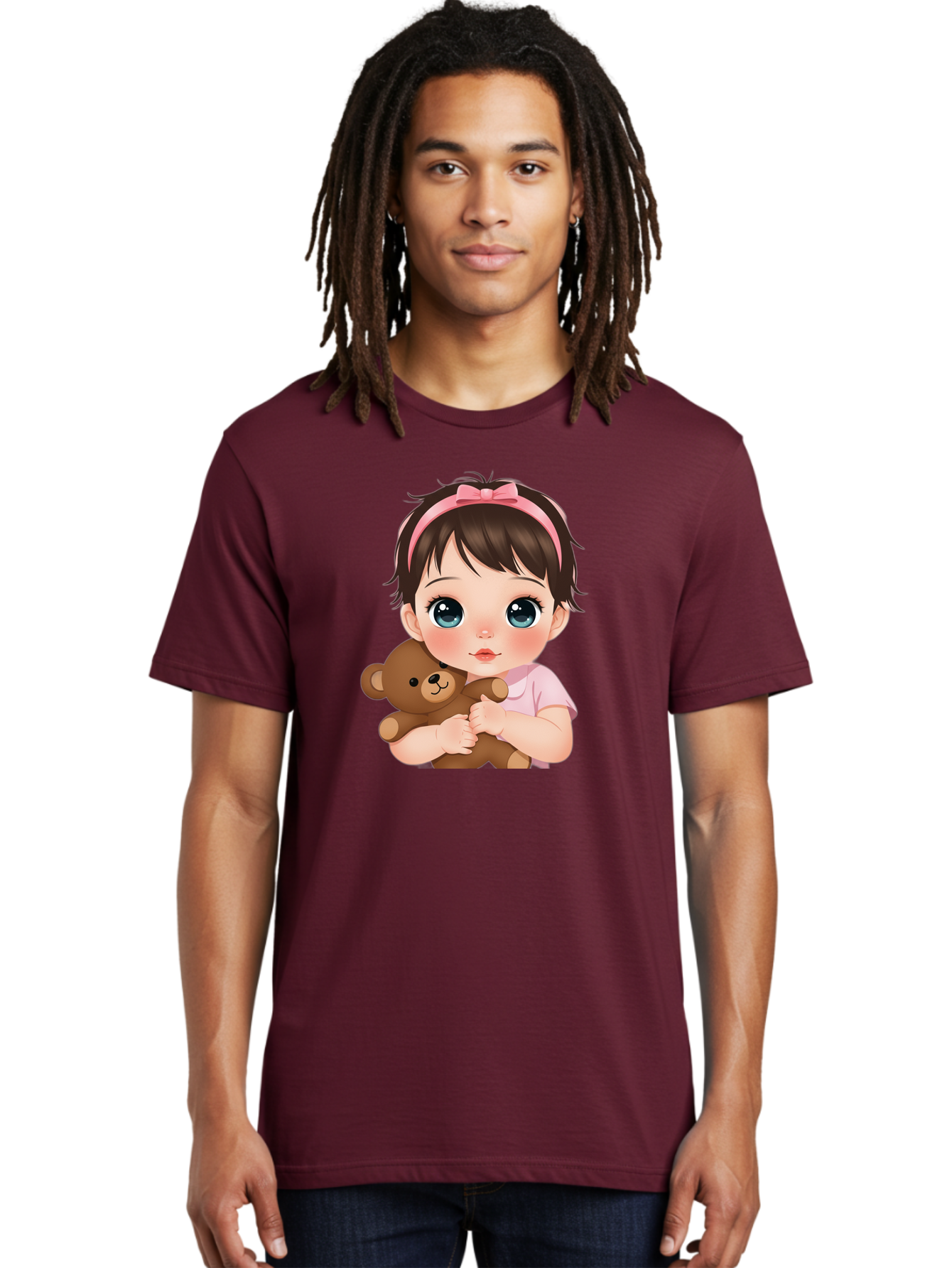 Baby-Girl-With-Teddy Men'S Graphic Tee, 100% Cotton, Comfortable Casual Summer Wear, Machine Washable, Vintage Camera, Old Camera, Antique Camera, Black Camera, Classic Photography, Photography Equipment, Nostalgic Device, Film Camera, Bak014 18