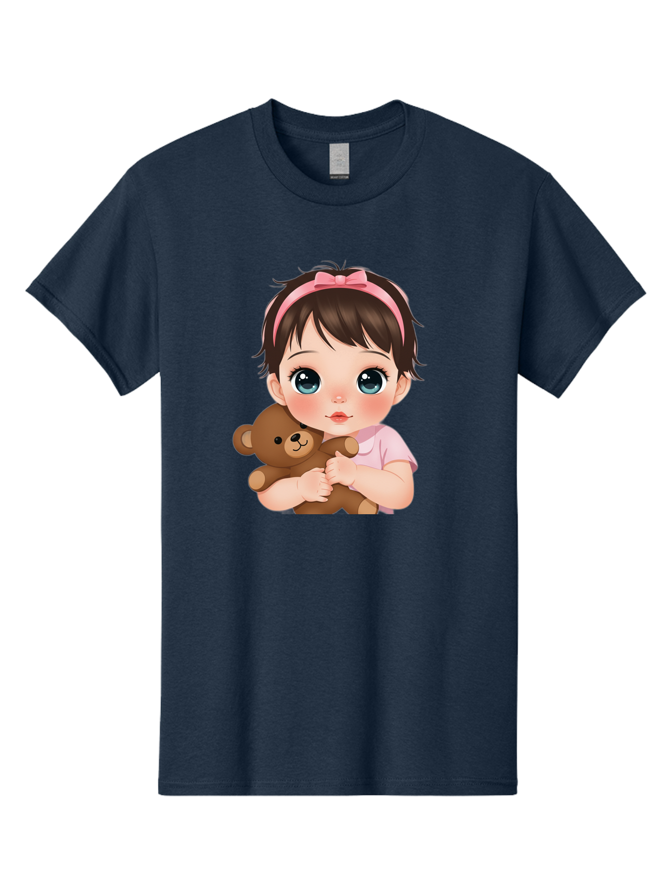 Baby-Girl-With-Teddy Men'S Graphic Tee, 100% Cotton, Comfortable Casual Summer Wear, Machine Washable, Vintage Camera, Old Camera, Antique Camera, Black Camera, Classic Photography, Photography Equipment, Nostalgic Device, Film Camera, Bak014 1