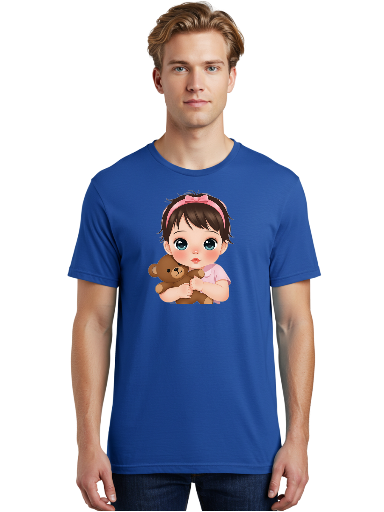 Baby-Girl-With-Teddy Men'S Graphic Tee, 100% Cotton, Comfortable Casual Summer Wear, Machine Washable, Vintage Camera, Old Camera, Antique Camera, Black Camera, Classic Photography, Photography Equipment, Nostalgic Device, Film Camera, Bak014 22