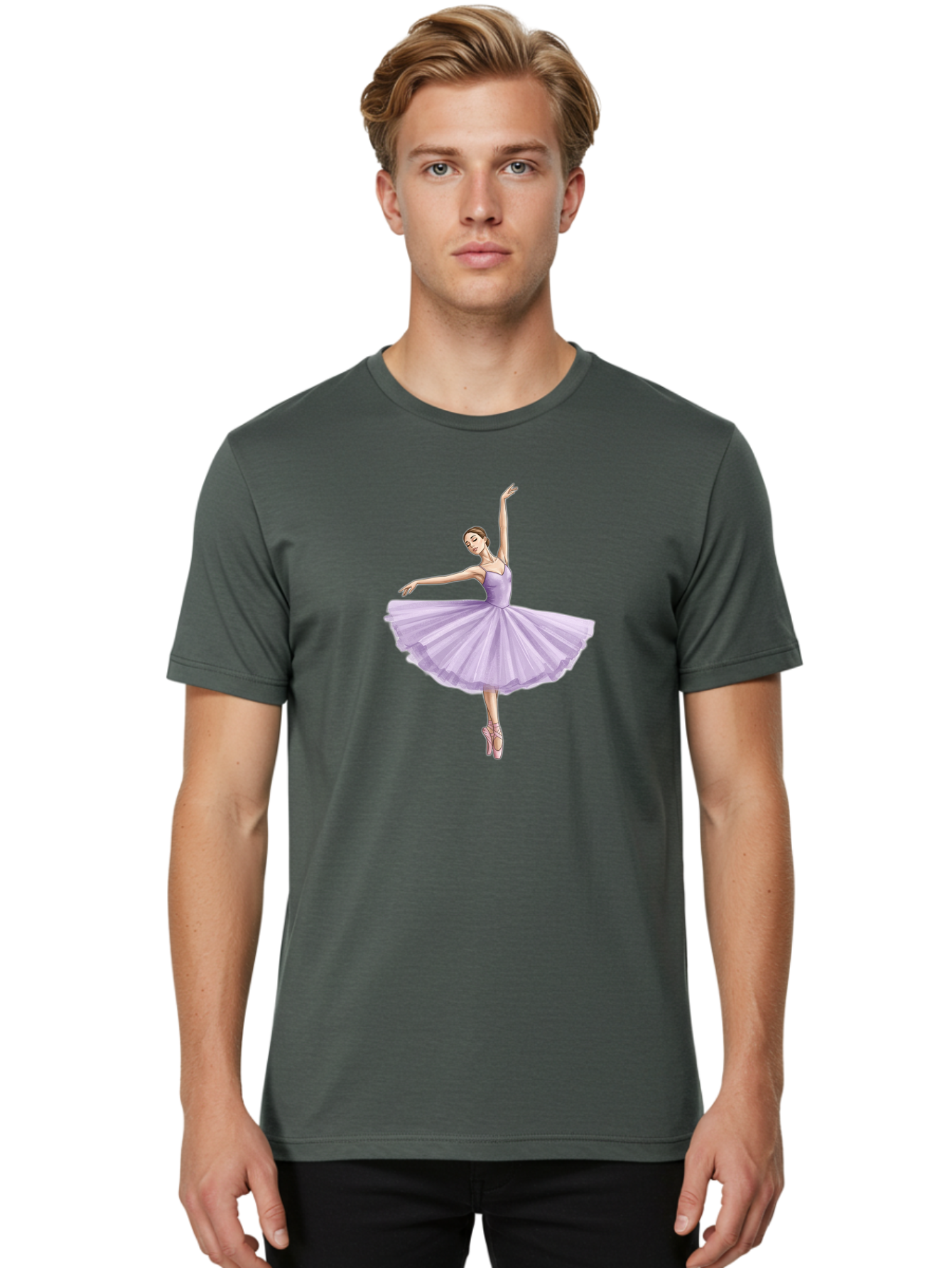 Ballerina-In-Lavender-Tutu Men'S Graphic Tee, 100% Cotton, Comfortable Casual Summer Wear, Machine Washable, Vintage Camera, Old Camera, Antique Camera, Black Camera, Classic Photography, Photography Equipment, Nostalgic Device, Film Camera, Bak022 21