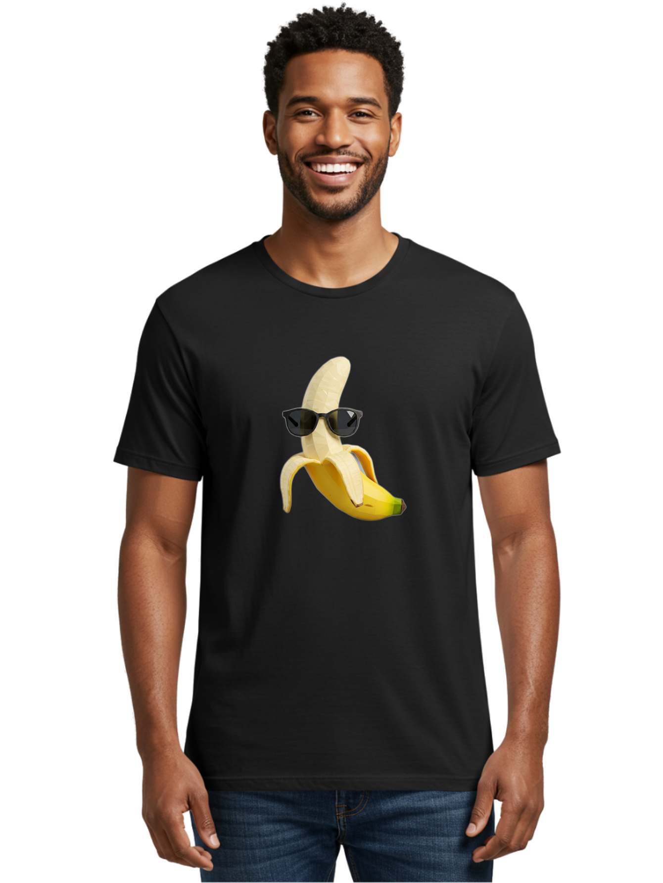 Banana-Man-Wearing-Sunglasses Men'S Graphic Tee, 100% Cotton, Comfortable Casual Summer Wear, Machine Washable, Vintage Camera, Old Camera, Antique Camera, Black Camera, Classic Photography, Photography Equipment, Nostalgic Device, Bak028 30
