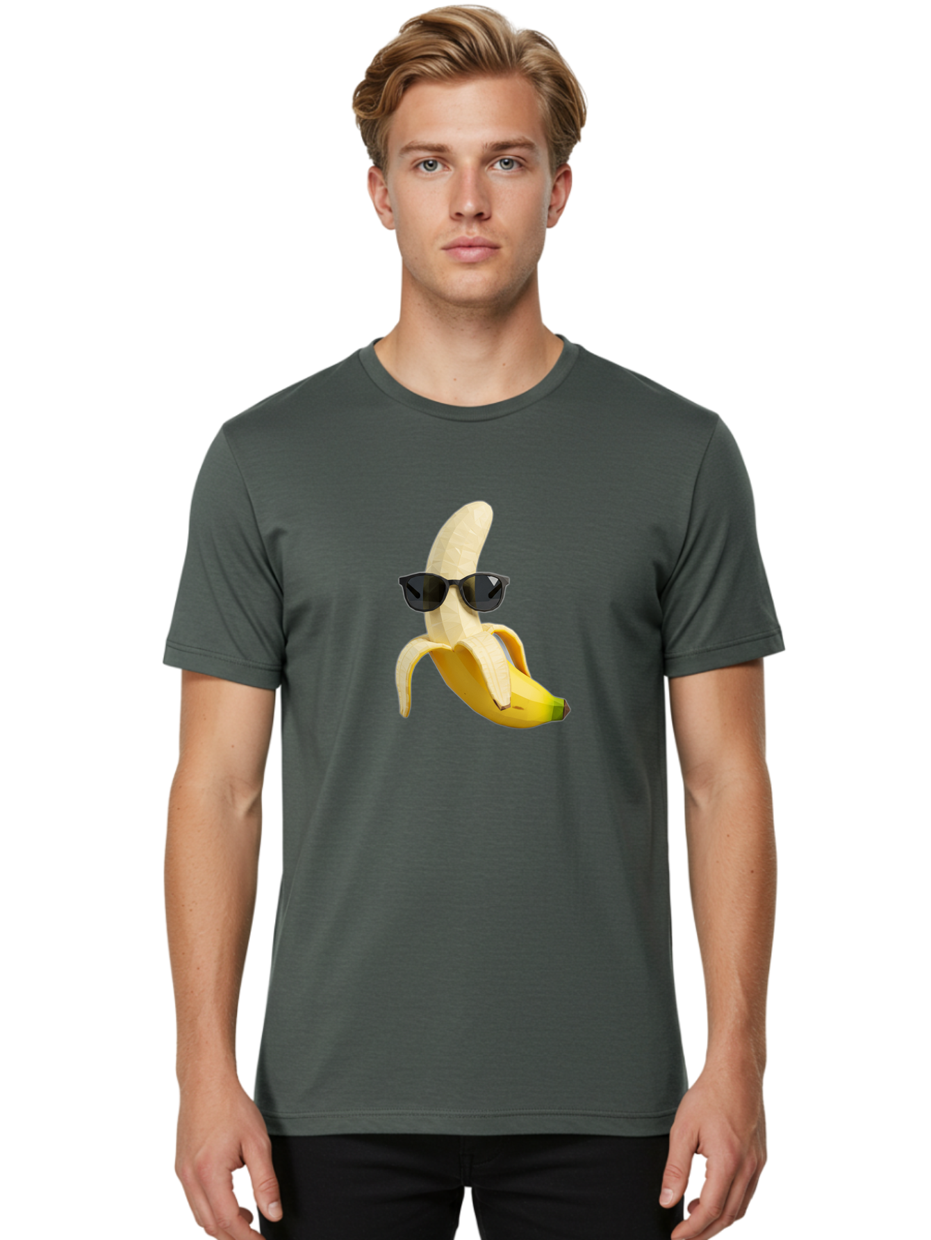 Banana-Man-Wearing-Sunglasses Men'S Graphic Tee, 100% Cotton, Comfortable Casual Summer Wear, Machine Washable, Vintage Camera, Old Camera, Antique Camera, Black Camera, Classic Photography, Photography Equipment, Nostalgic Device, Bak028 16